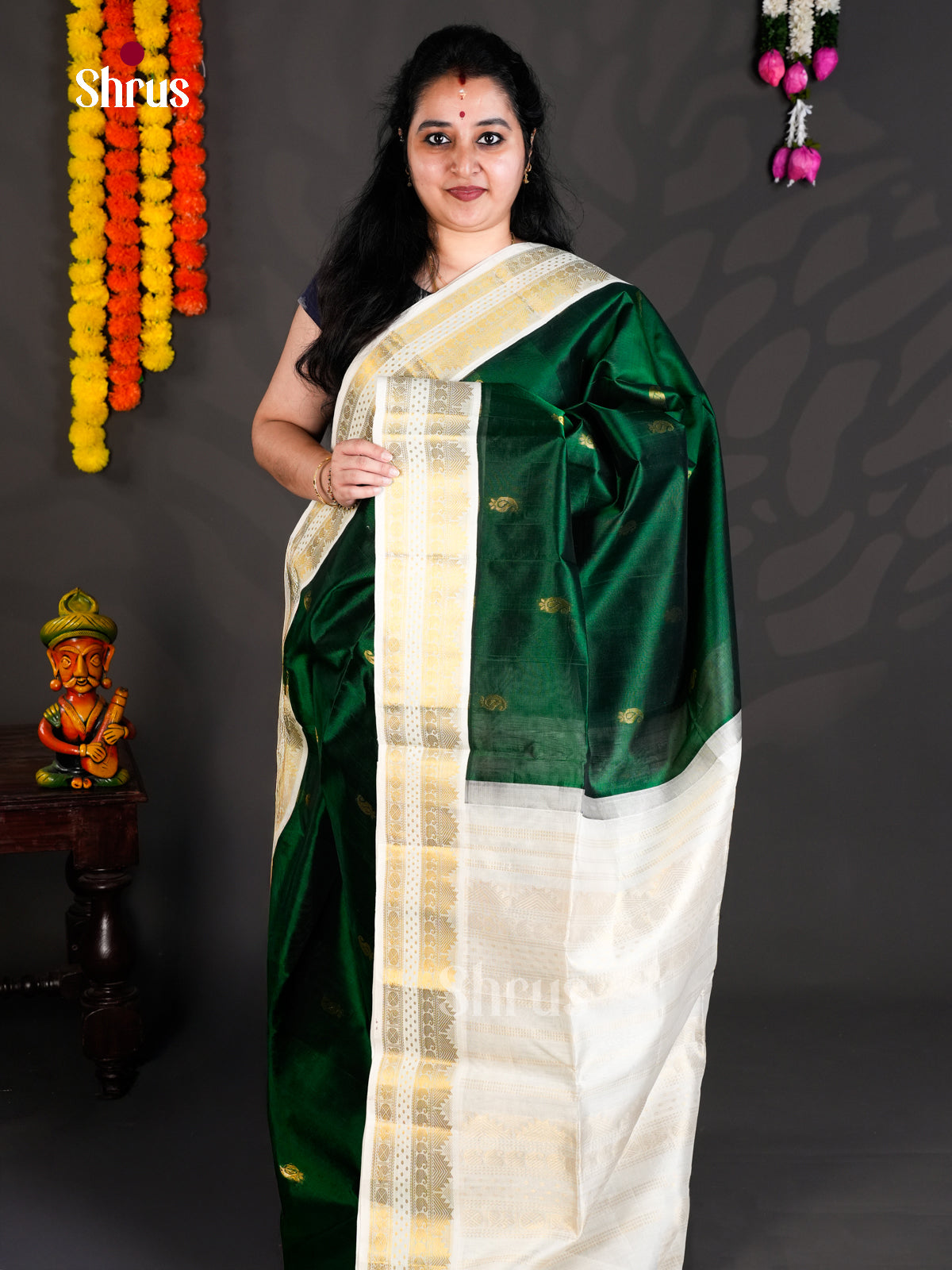 EBS01472 - Korvai-Small border - Saree - Shop on Shrus.com