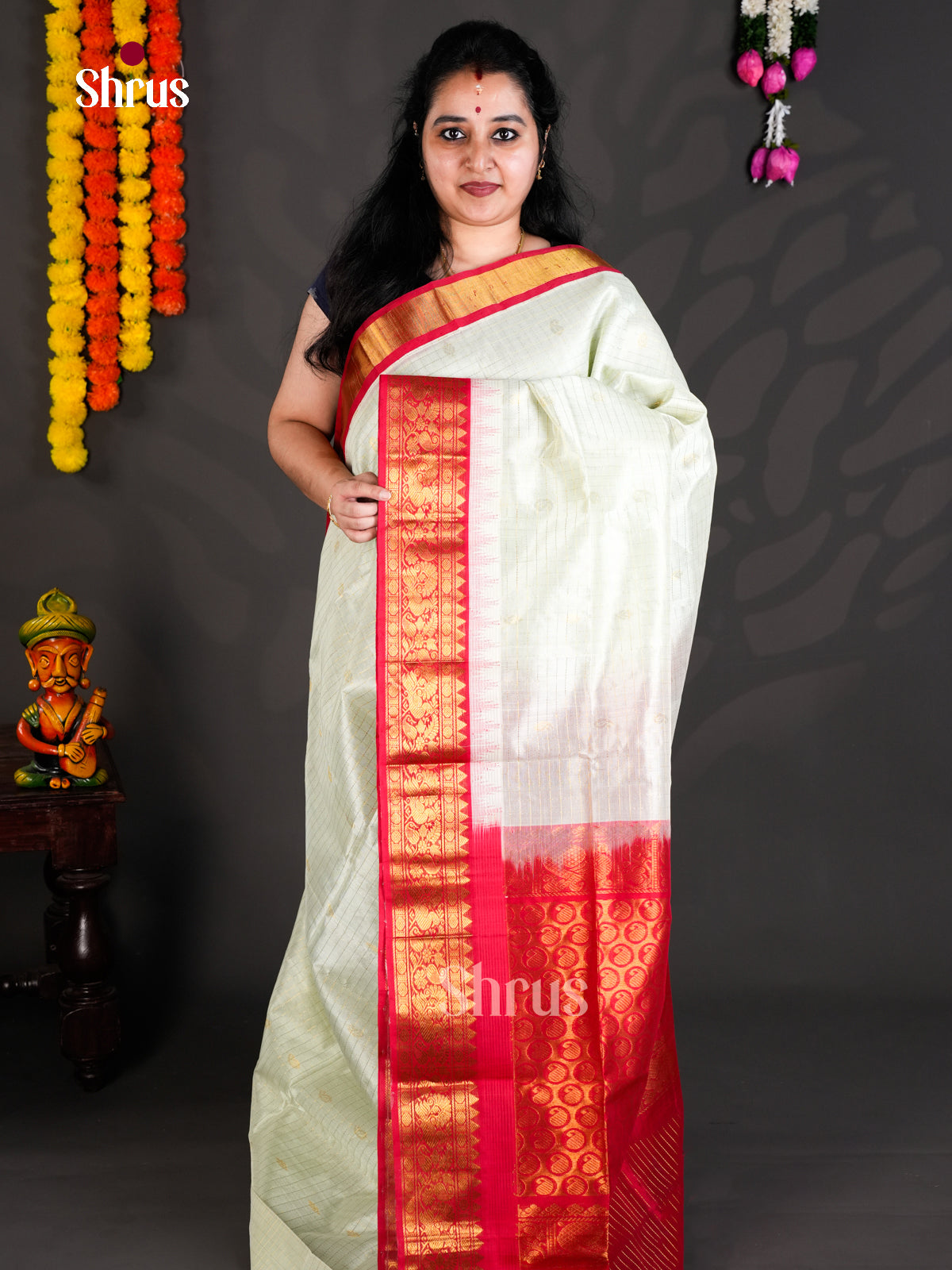 EBS01483 - Korvai-kattams - Saree - Shop on Shrus.com