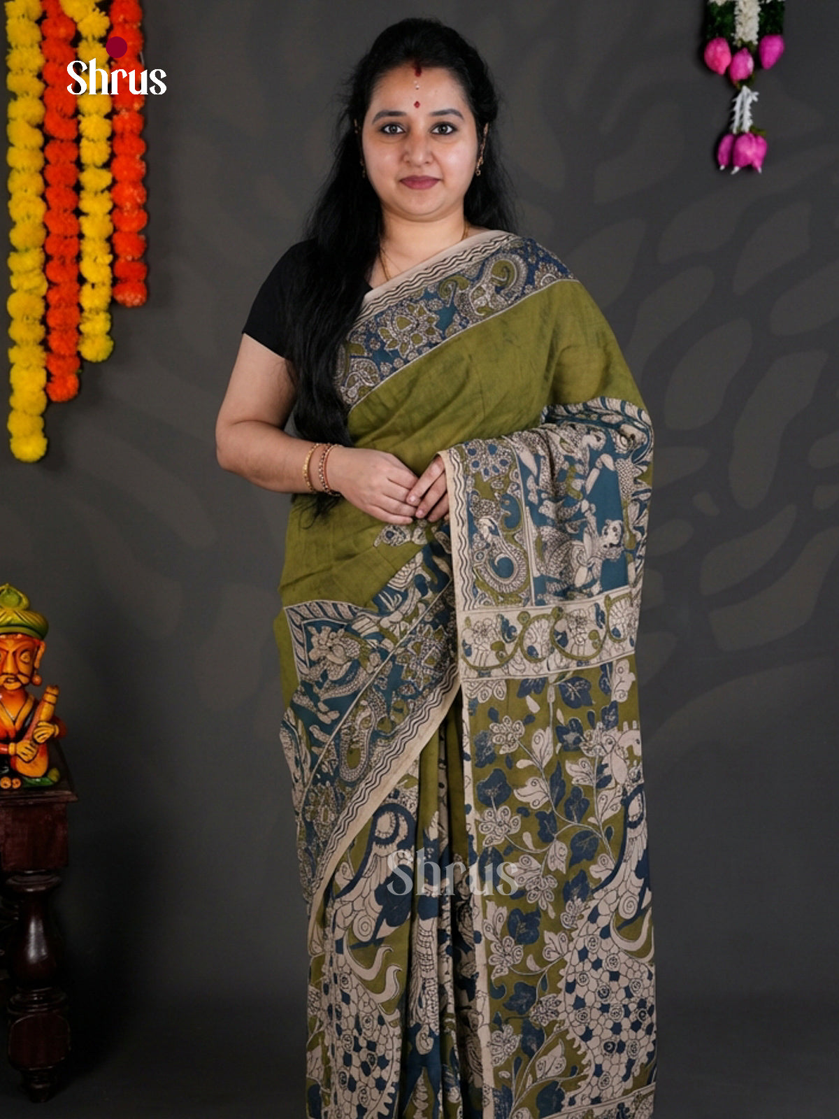 EBS01595 - kalamkari-cotton - Saree - Shop on Shrus.com