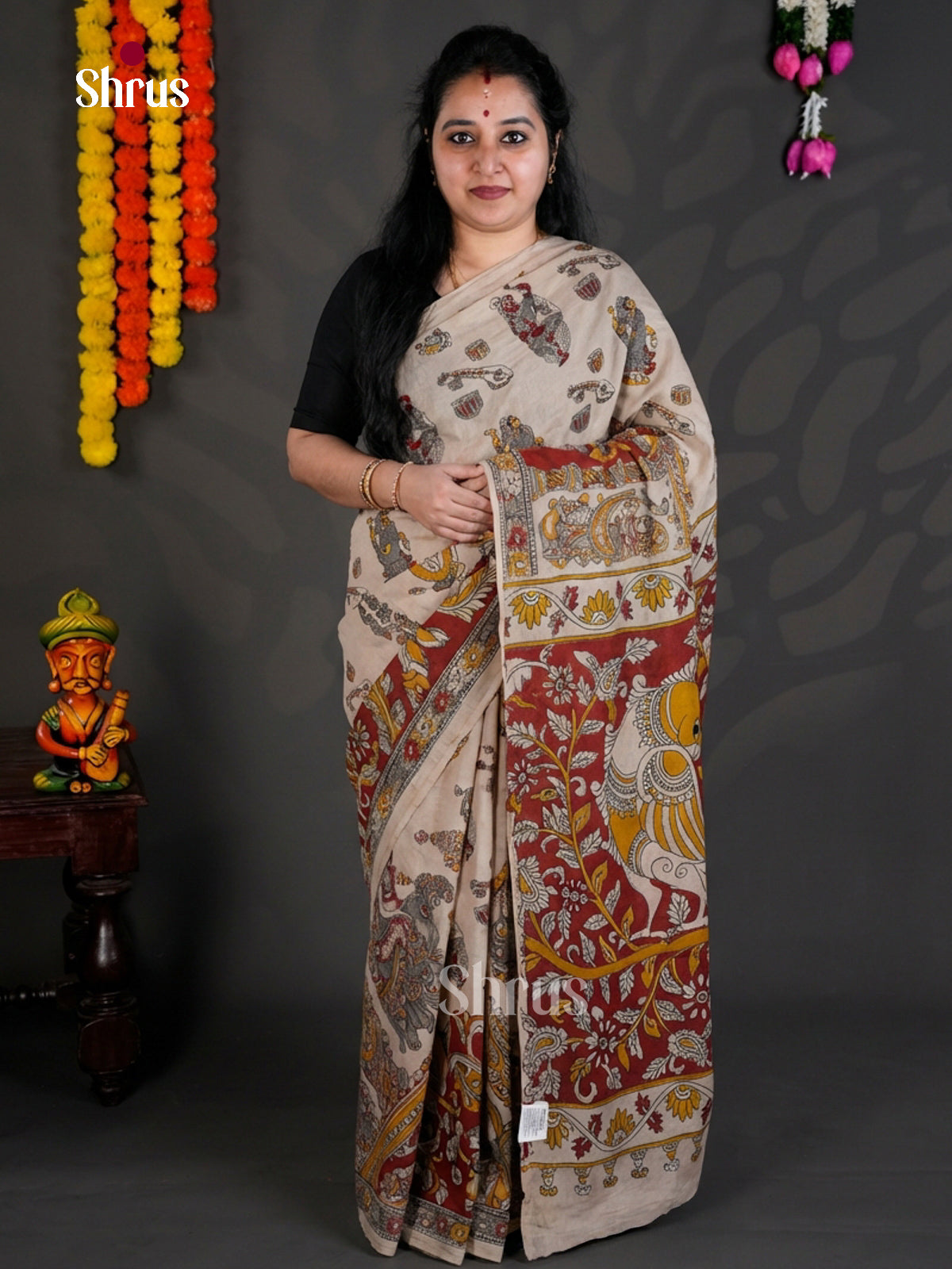 EBS01596 - kalamkari-cotton - Saree - Shop on Shrus.com