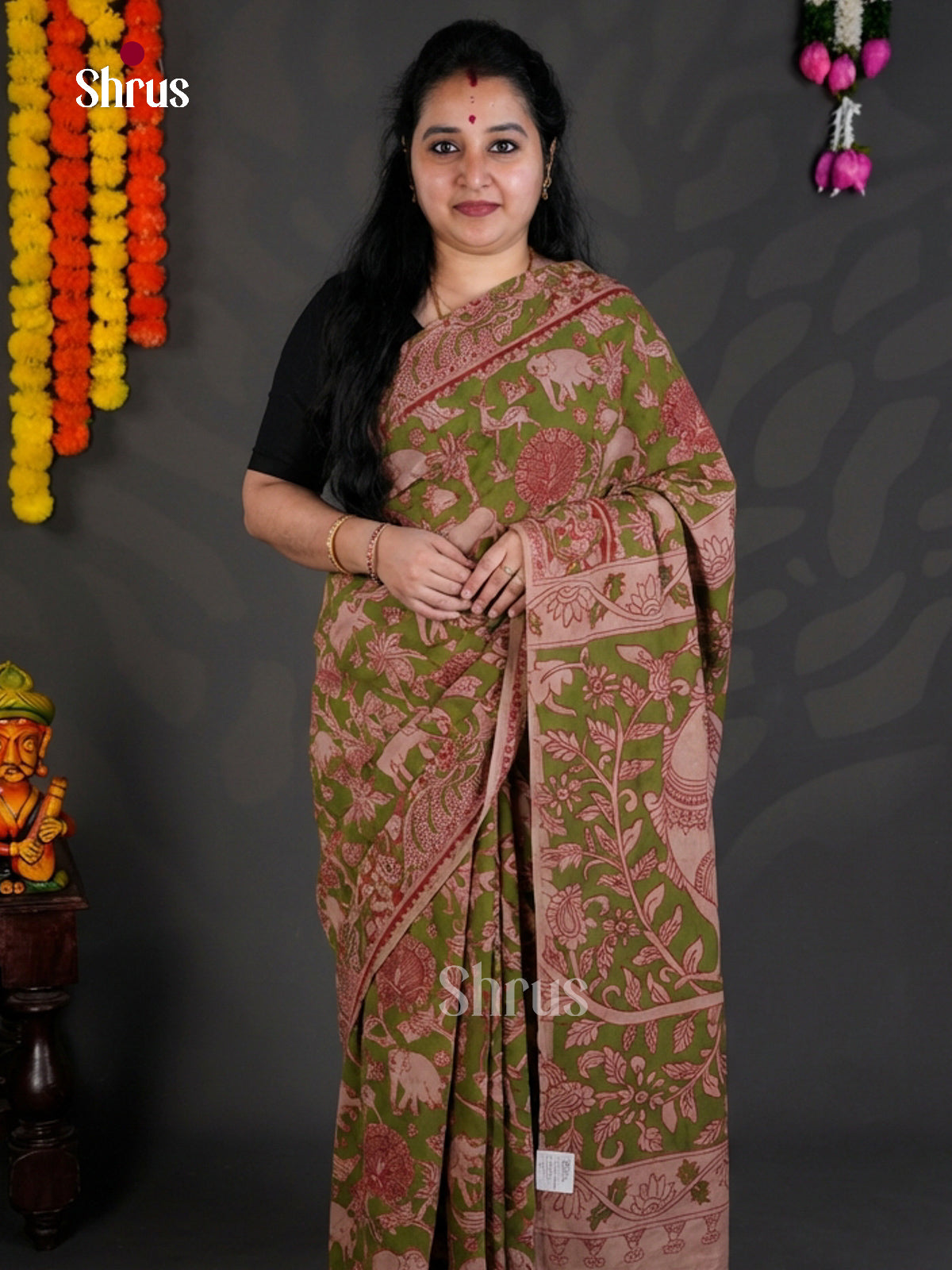 EBS01600 - kalamkari-cotton - Saree - Shop on Shrus.com