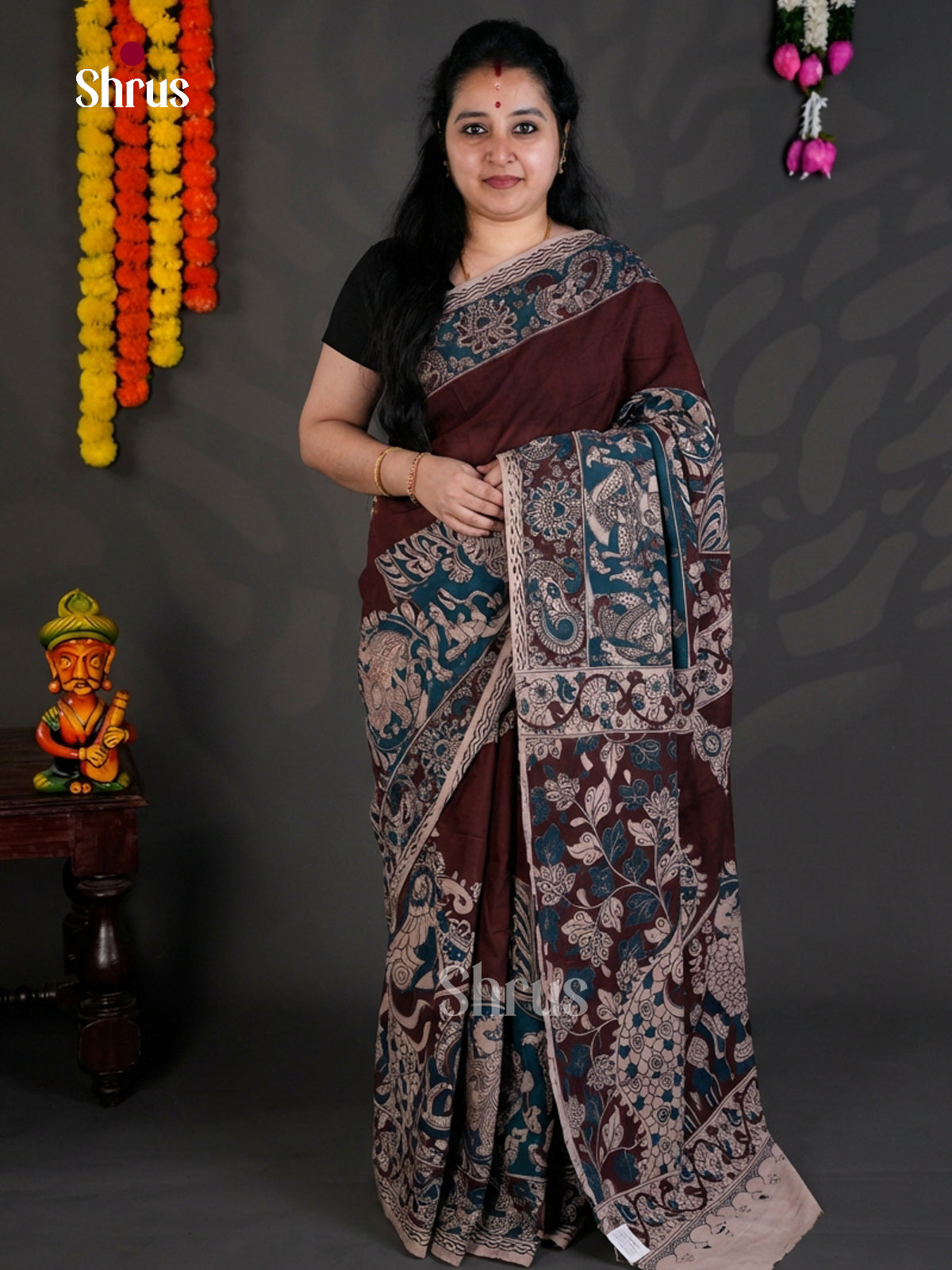 EBS01601 - kalamkari-cotton - Saree - Shop on Shrus.com