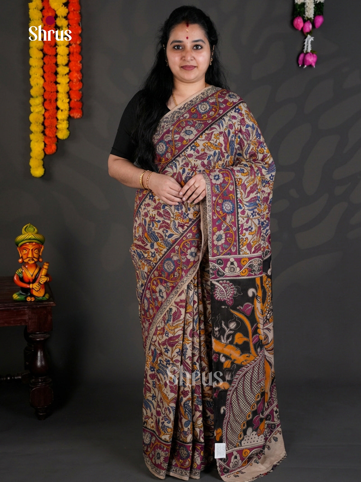 EBS01604 - kalamkari-cotton - Saree - Shop on Shrus.com