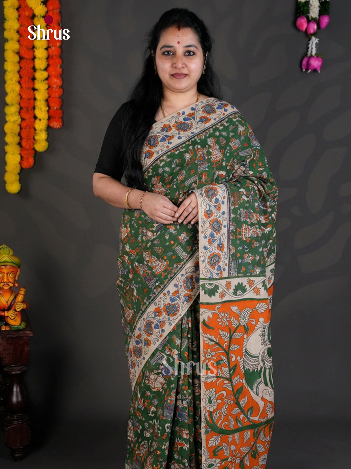 EBS01606 - kalamkari-cotton - Saree - Shop on Shrus.com