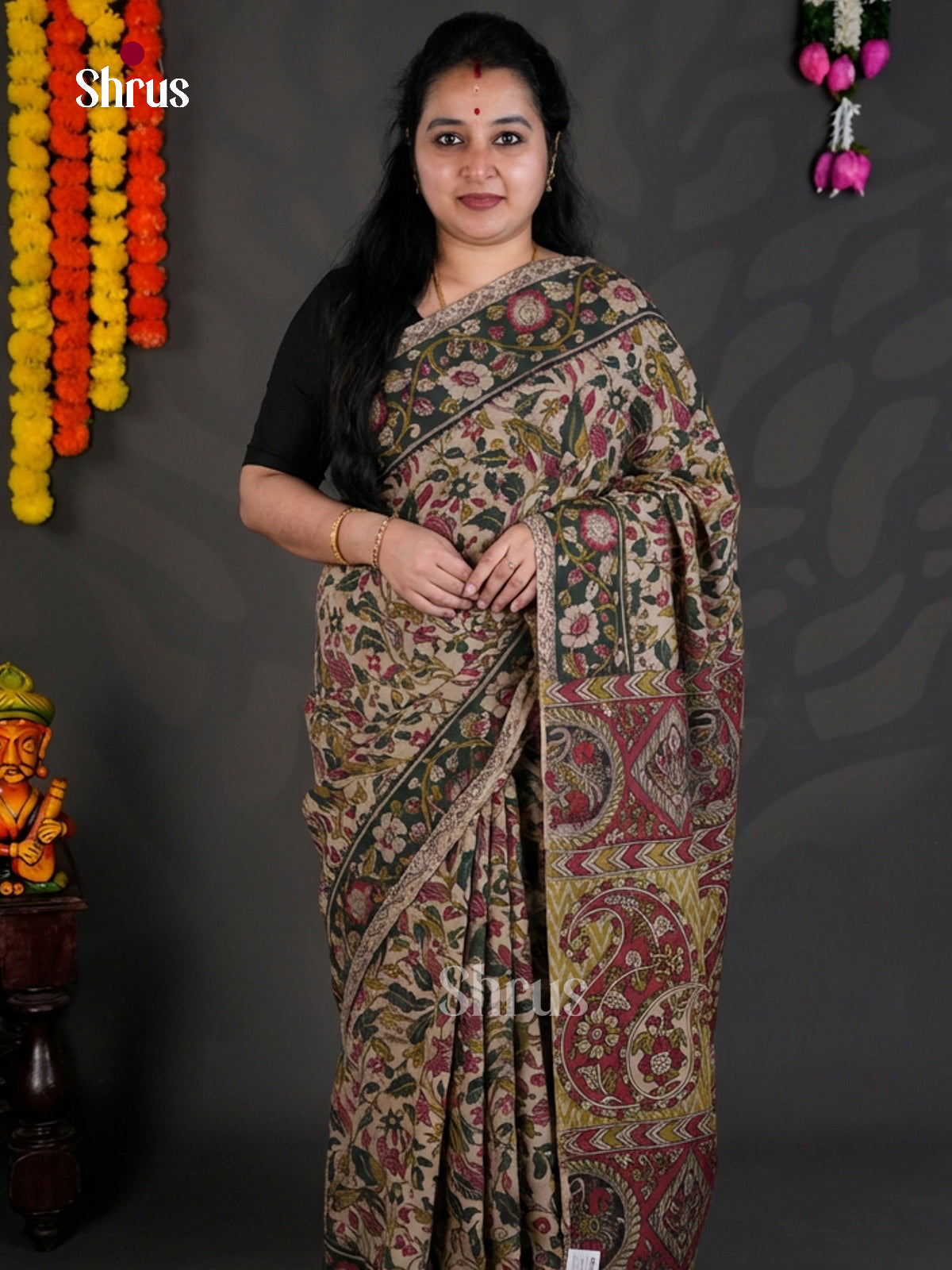 EBS01607 - kalamkari-cotton - Saree - Shop on Shrus.com