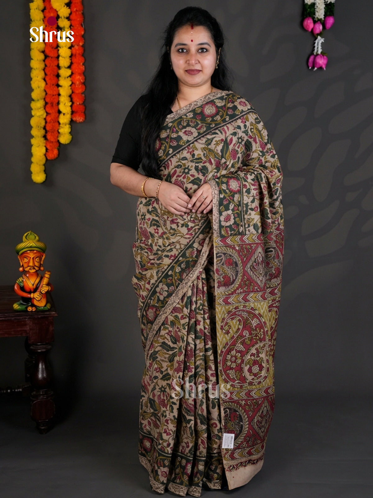EBS01607 - kalamkari-cotton - Saree - Shop on Shrus.com