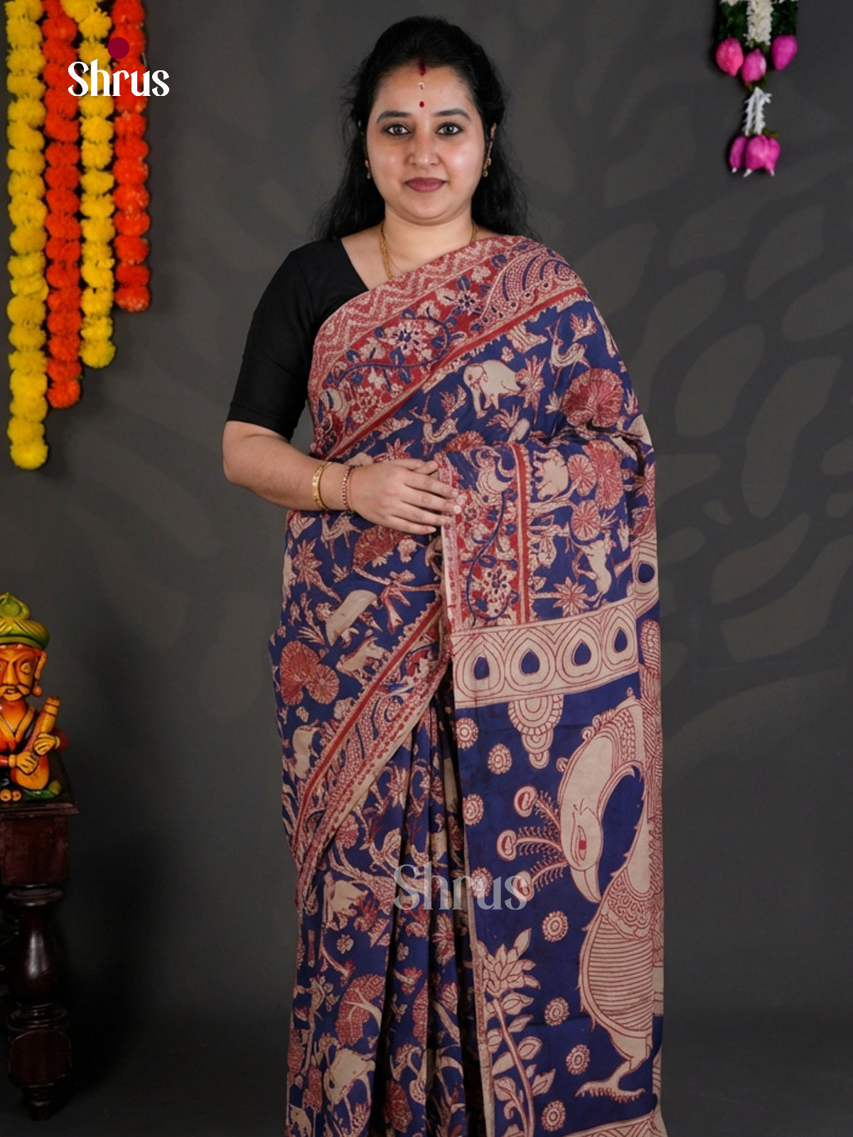 EBS01609 - kalamkari-cotton - Saree - Shop on Shrus.com