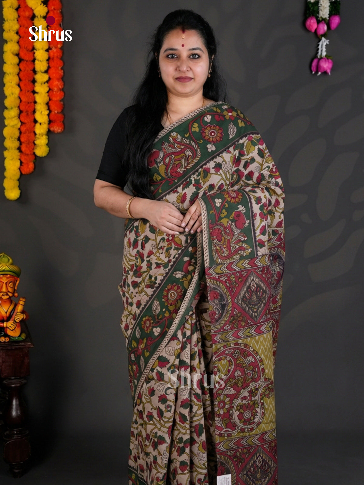 EBS01612 - kalamkari-cotton - Saree - Shop on Shrus.com