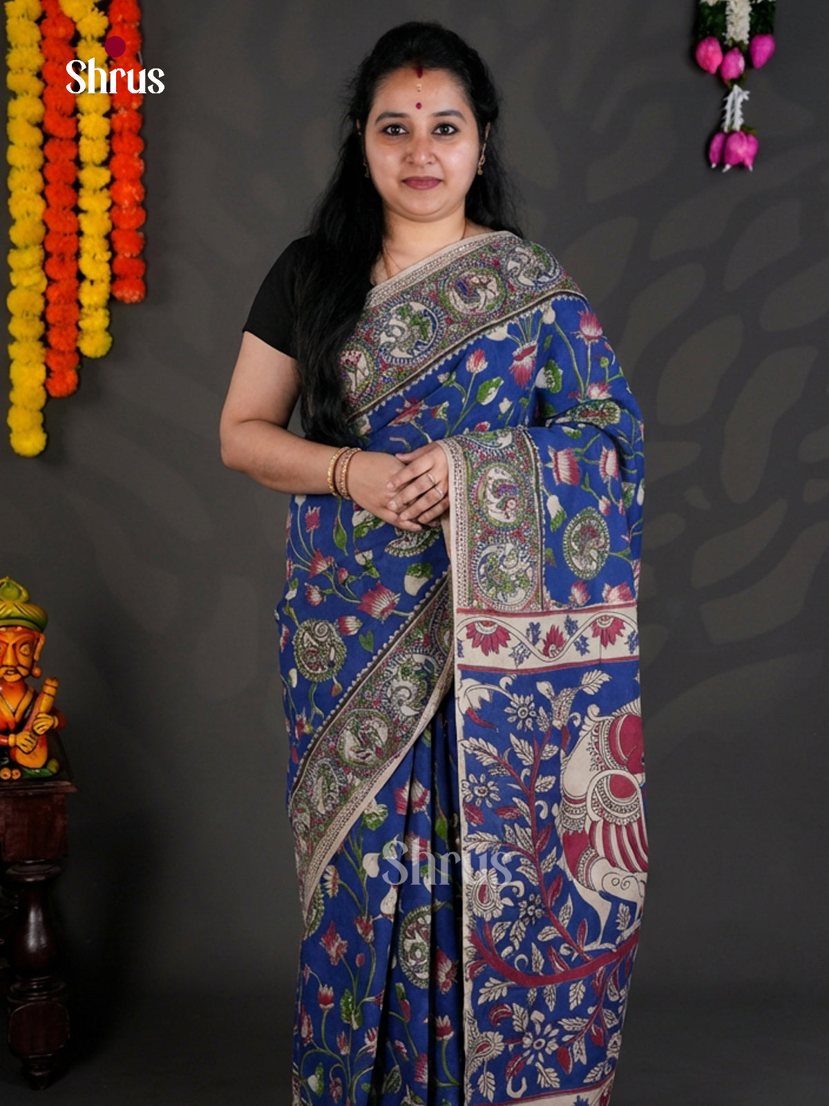 EBS01614 - kalamkari-cotton - Saree - Shop on Shrus.com
