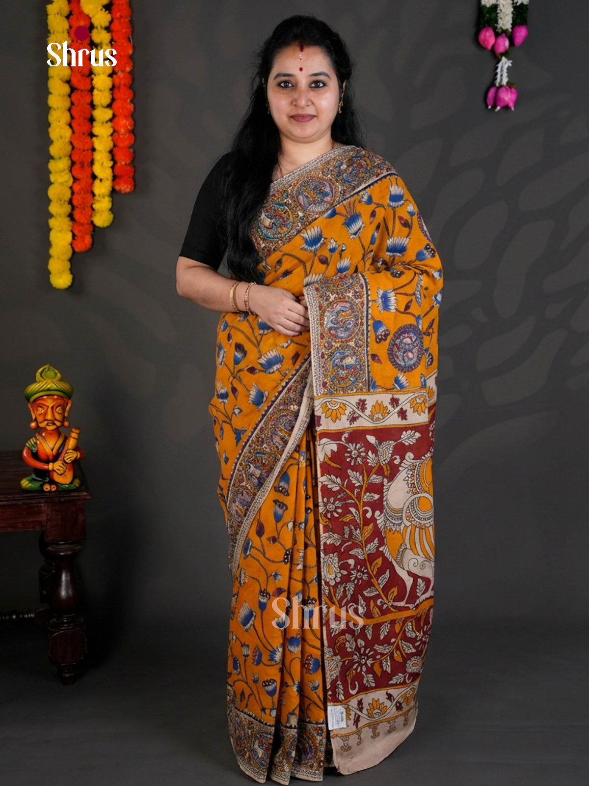 EBS01616 - kalamkari-cotton - Saree - Shop on Shrus.com