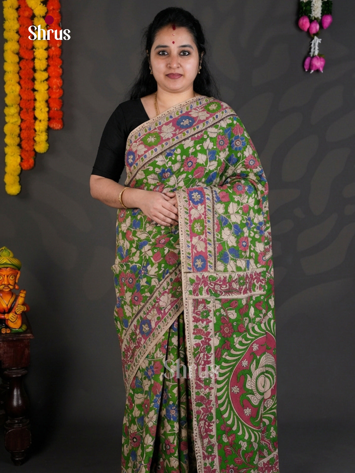 EBS01618 - kalamkari-cotton - Saree - Shop on Shrus.com