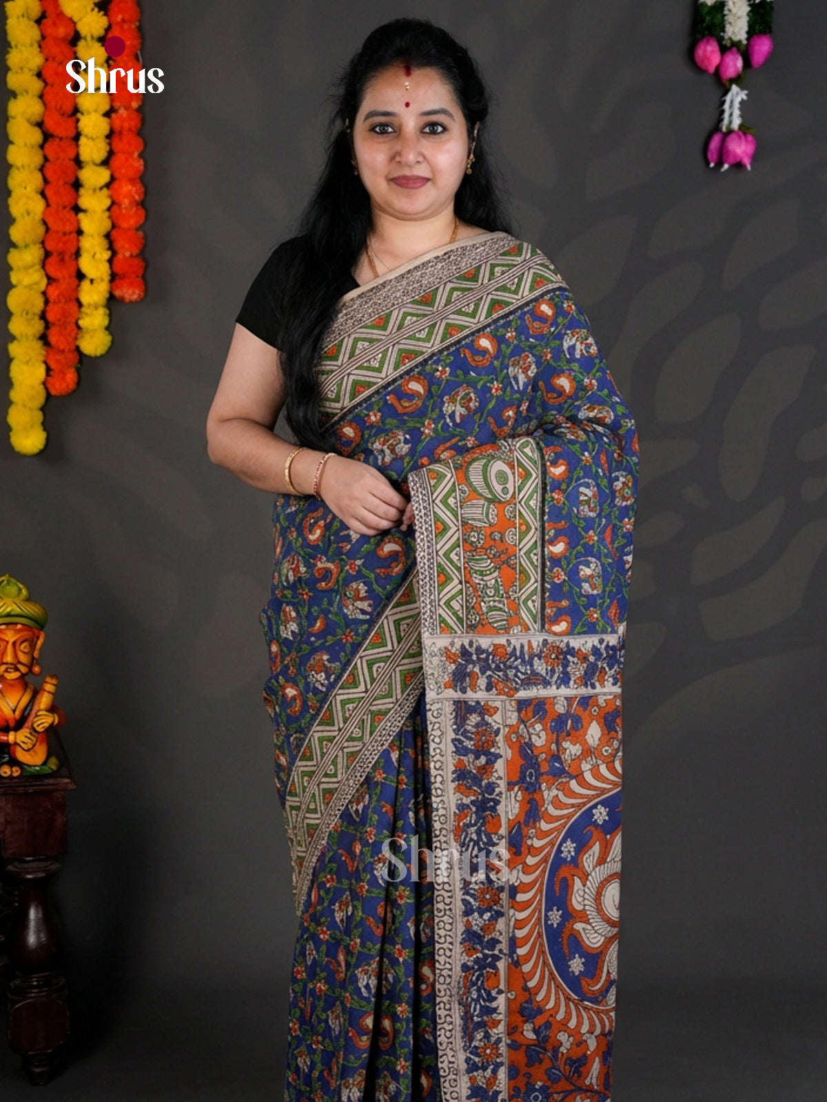 EBS01619 - kalamkari-cotton - Saree - Shop on Shrus.com