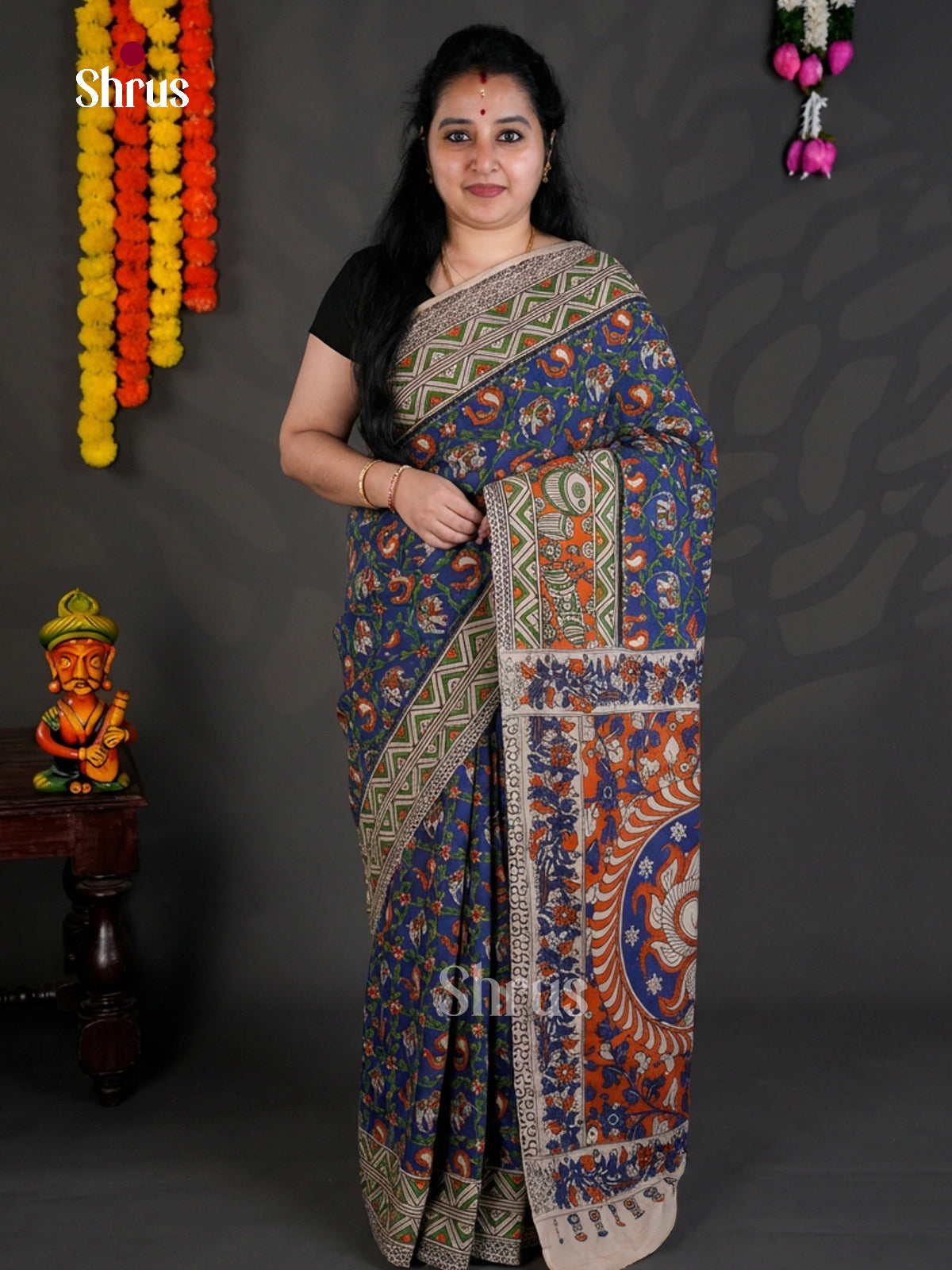 EBS01619 - kalamkari-cotton - Saree - Shop on Shrus.com