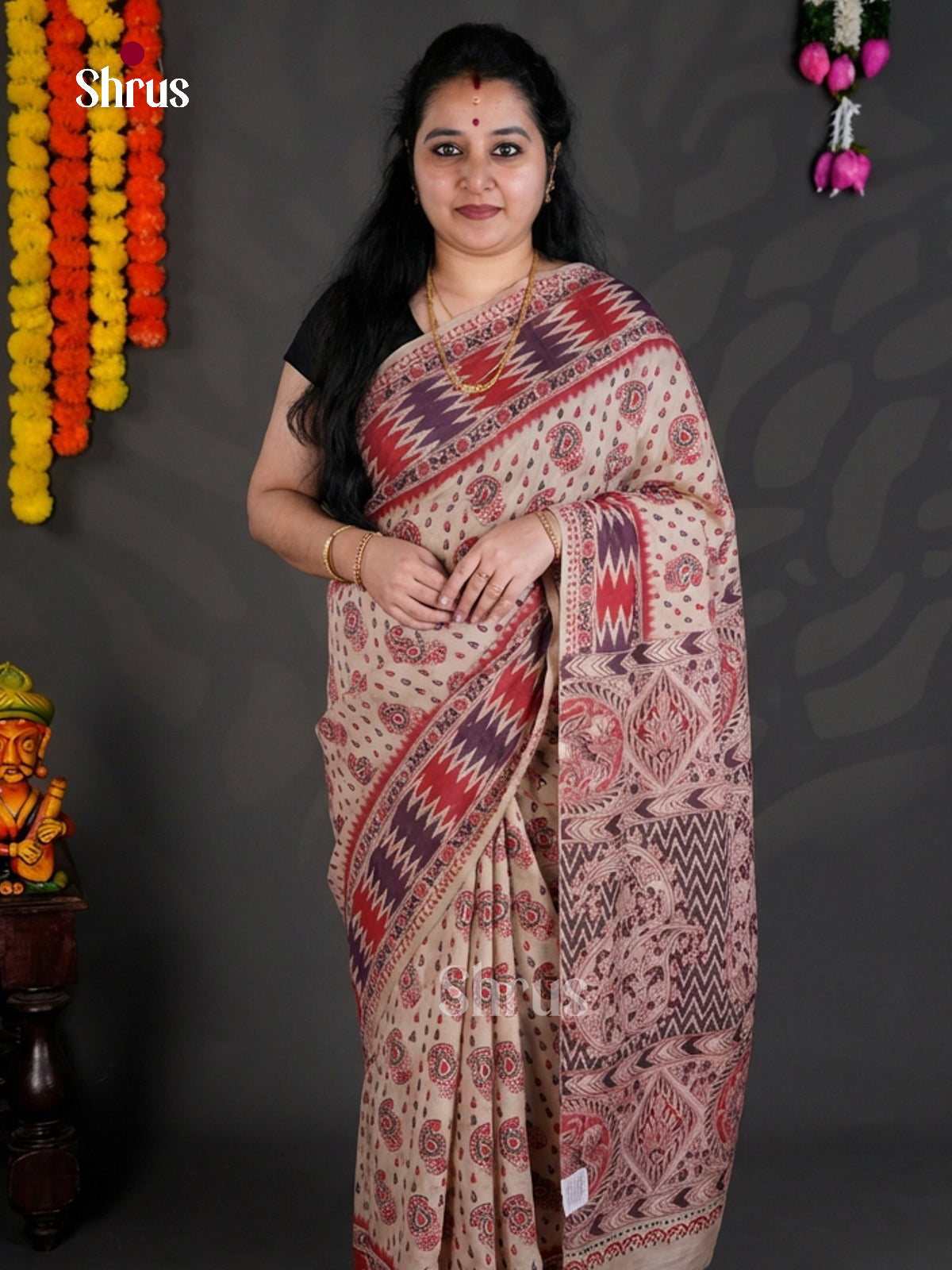 EBS01623 - kalamkari-cotton - Saree - Shop on Shrus.com