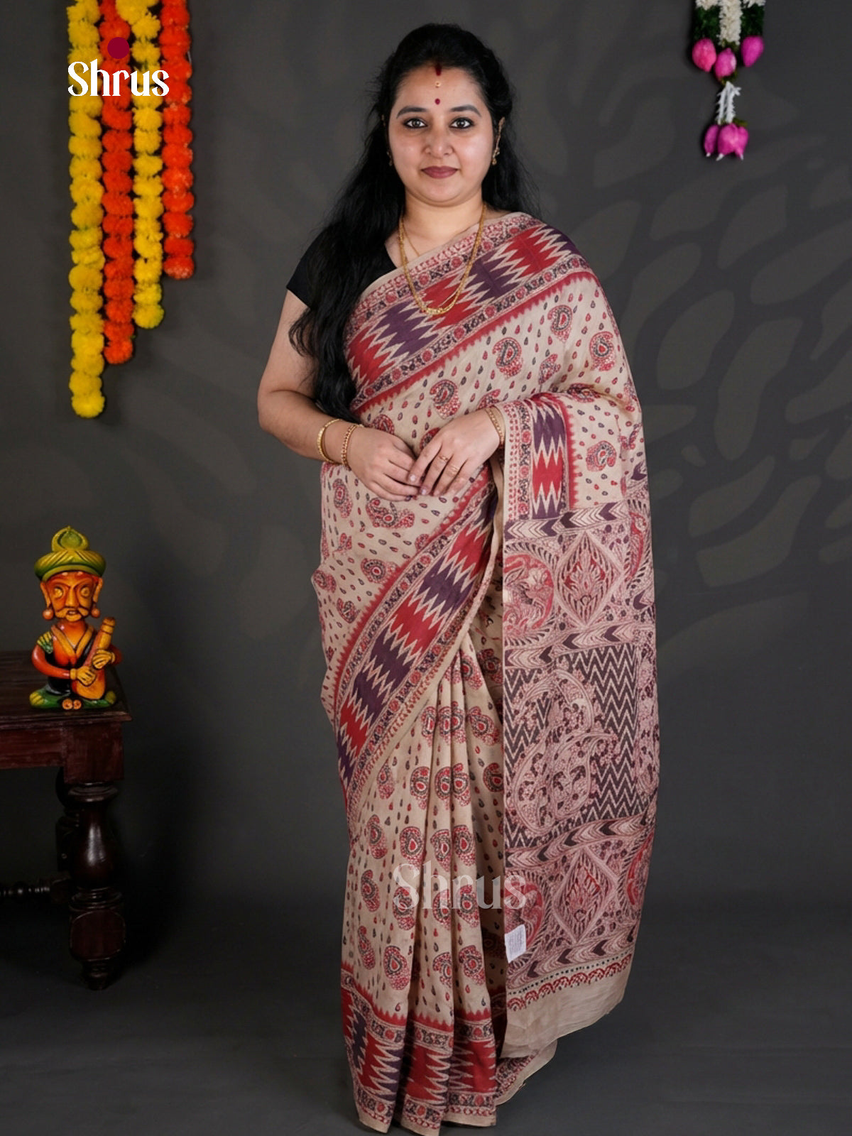 EBS01623 - kalamkari-cotton - Saree - Shop on Shrus.com