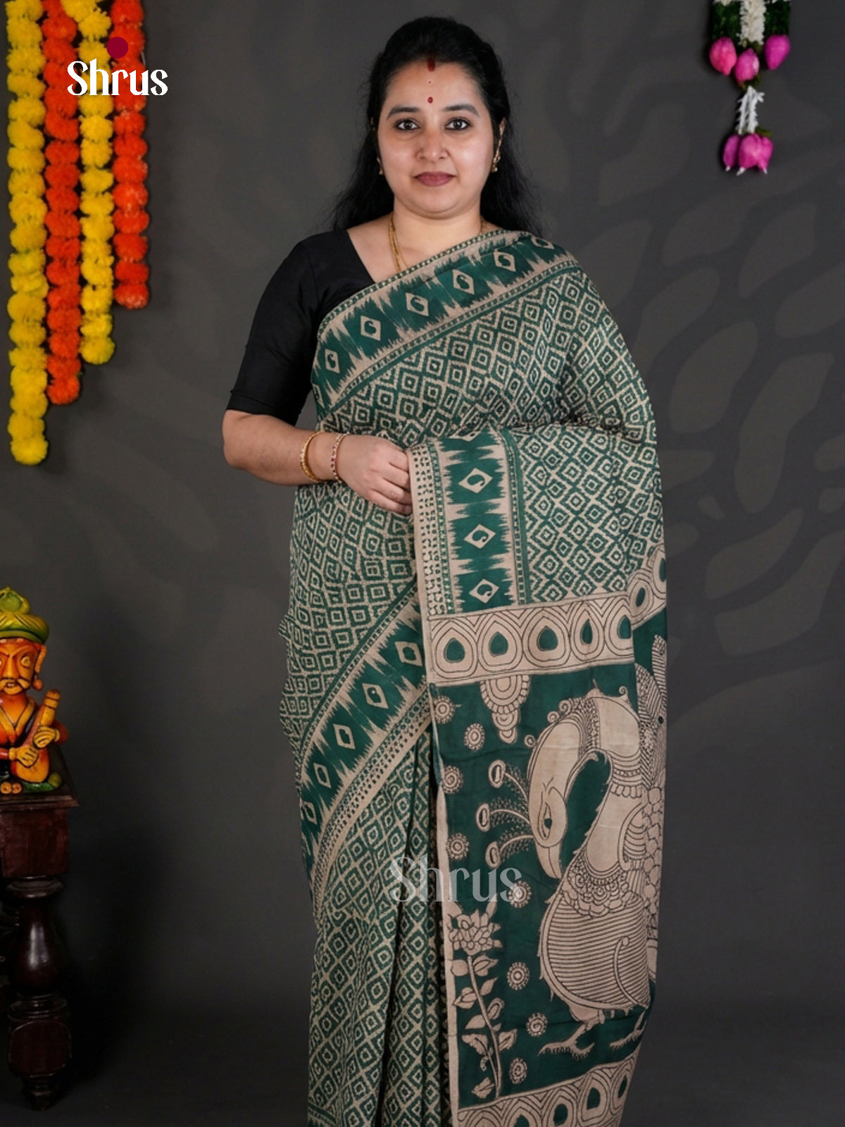 EBS01625 - kalamkari-cotton - Saree - Shop on Shrus.com