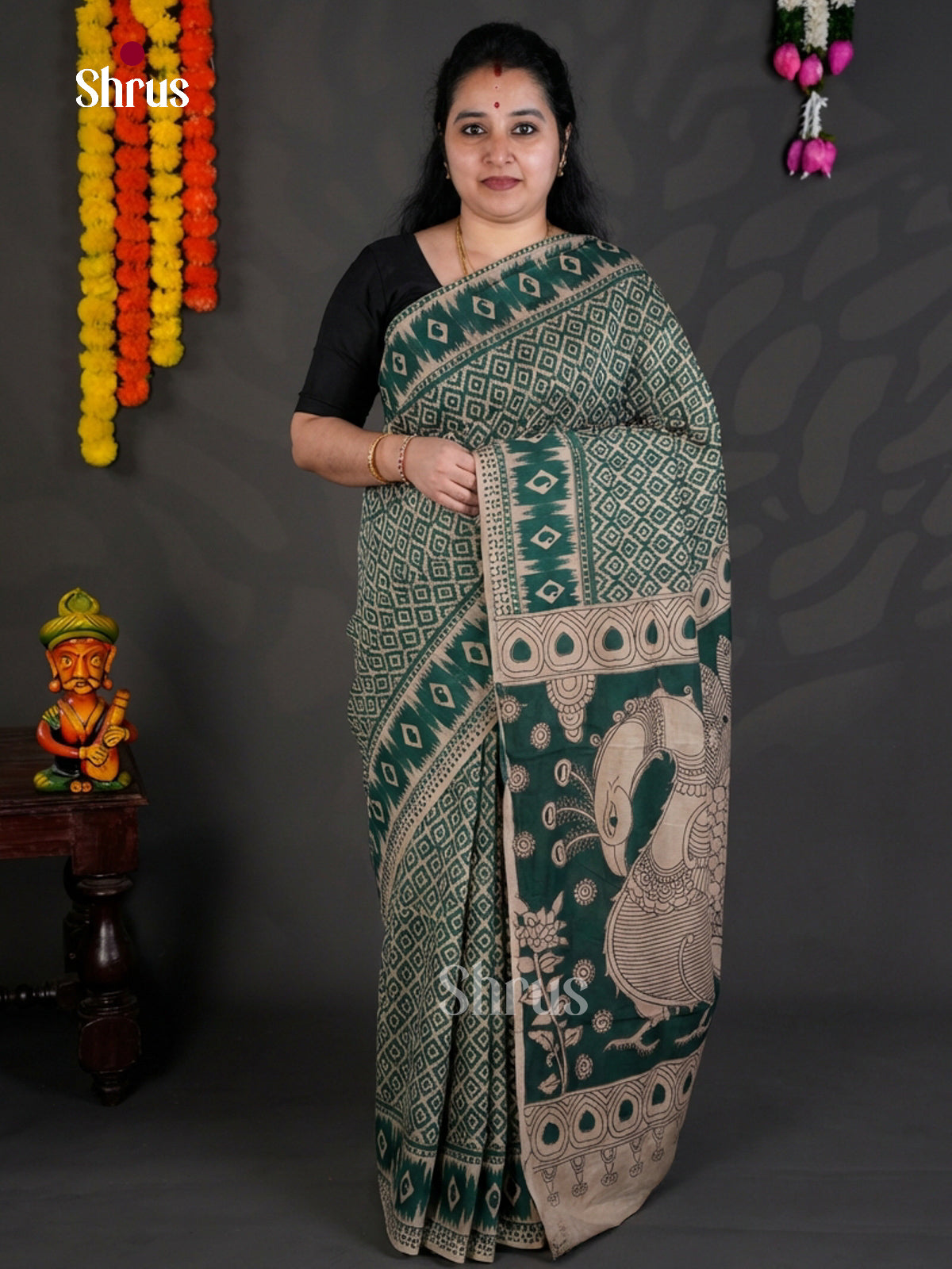 EBS01625 - kalamkari-cotton - Saree - Shop on Shrus.com