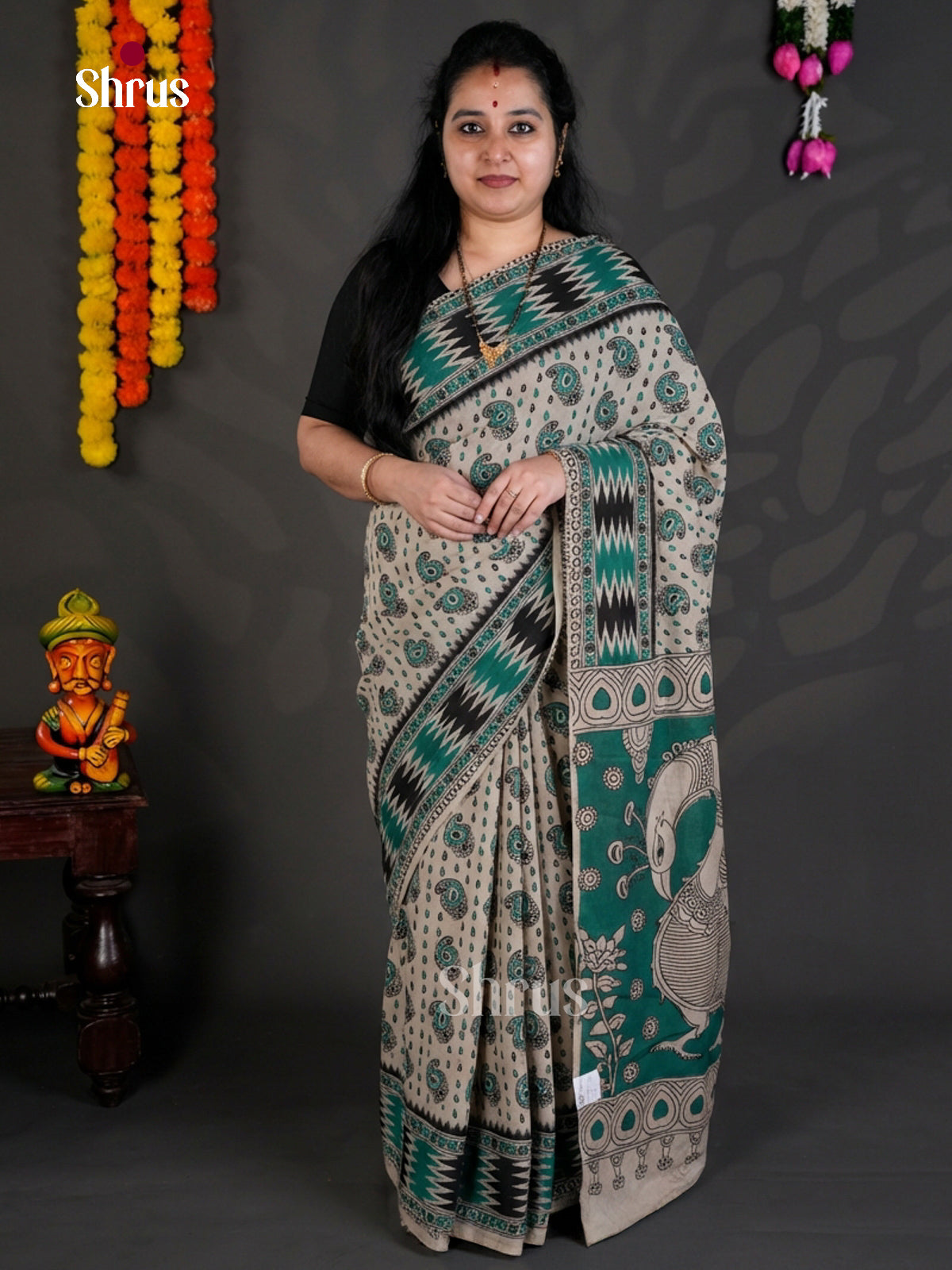 EBS01626 - kalamkari-cotton - Saree - Shop on Shrus.com