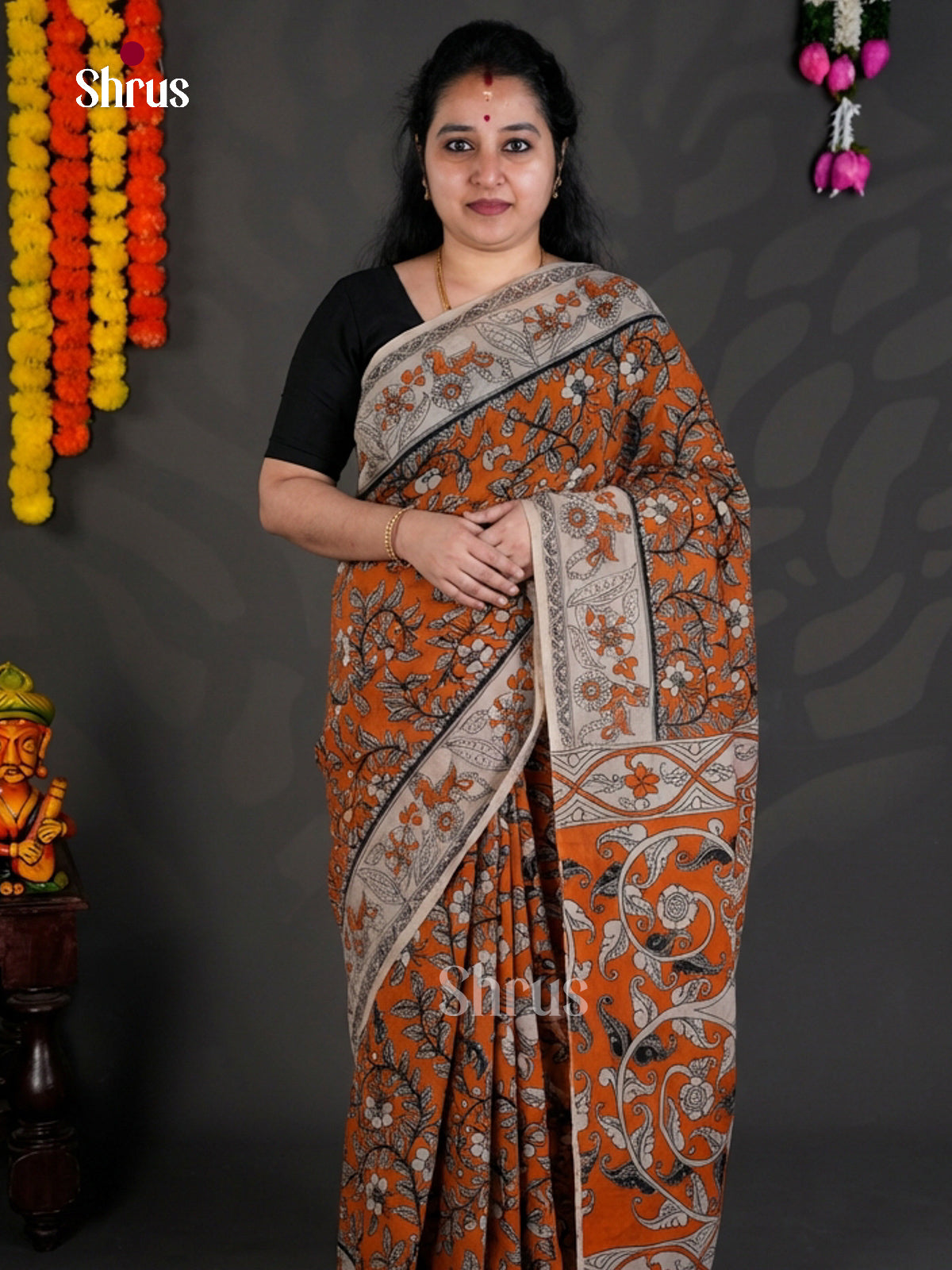 EBS01635 - kalamkari-cotton - Saree - Shop on Shrus.com