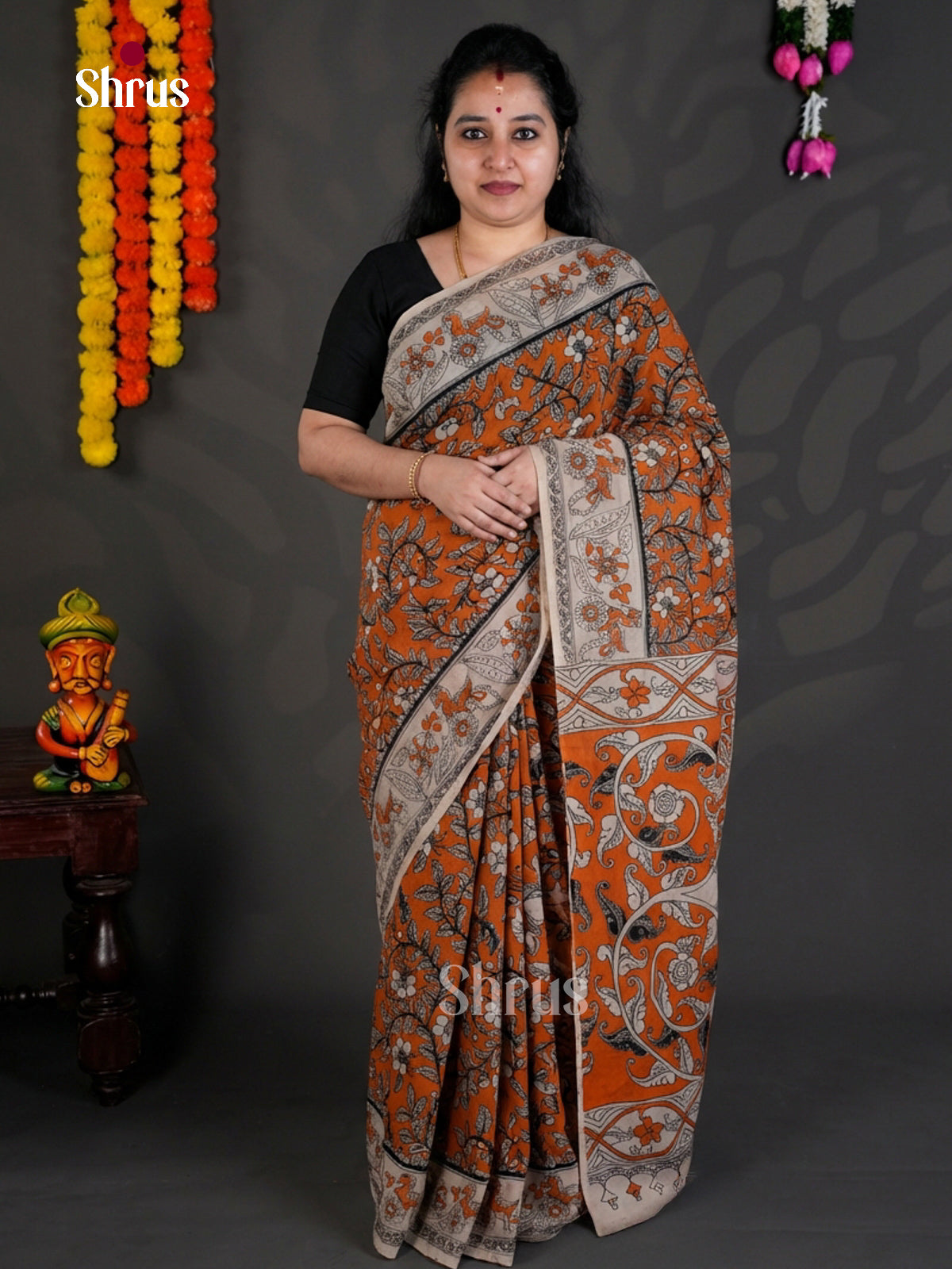 EBS01635 - kalamkari-cotton - Saree - Shop on Shrus.com