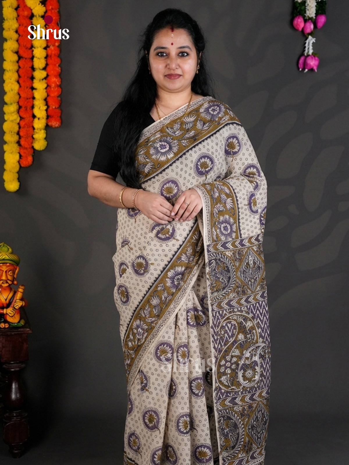 EBS01638 - kalamkari-cotton - Saree - Shop on Shrus.com