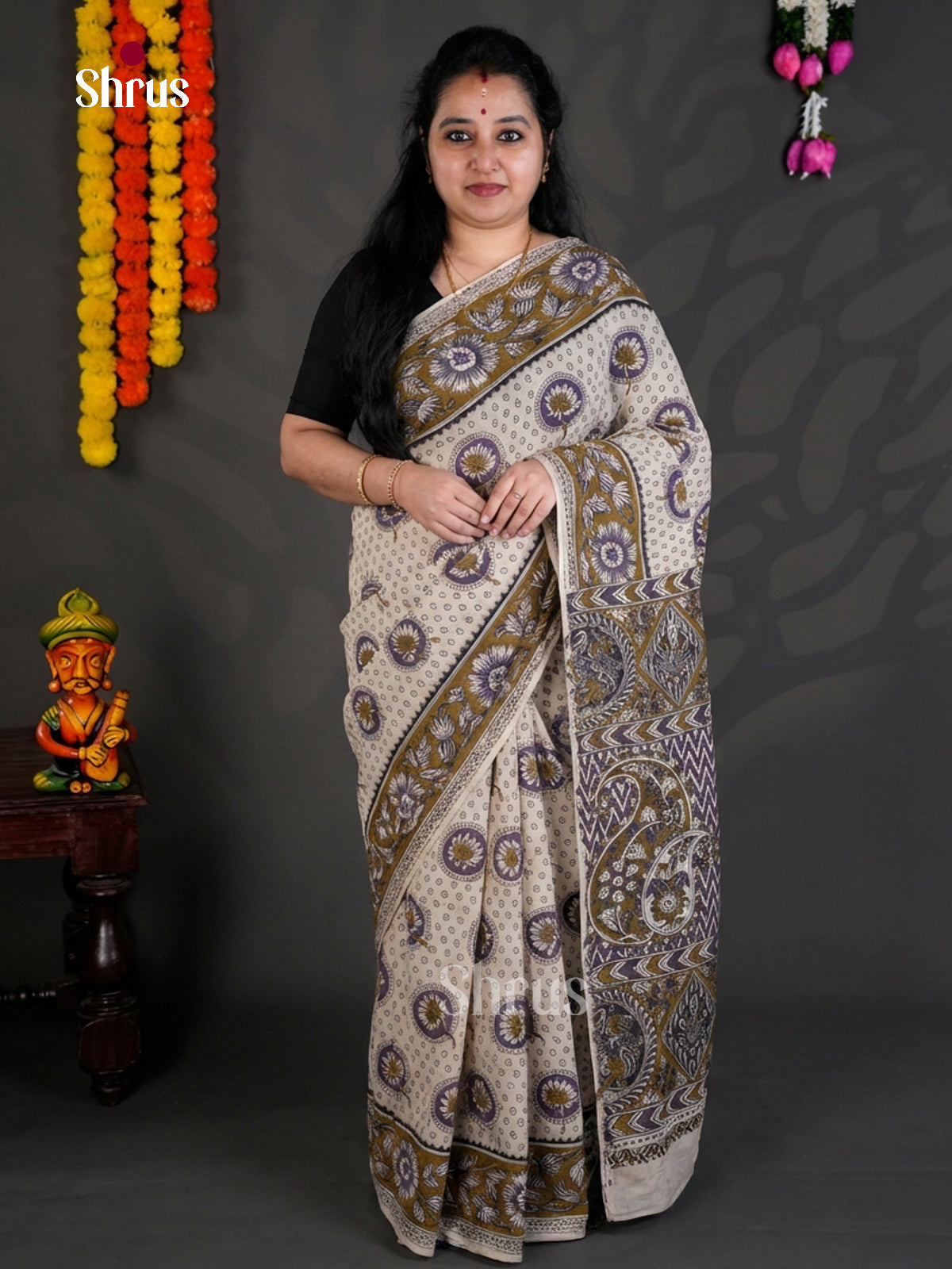 EBS01638 - kalamkari-cotton - Saree - Shop on Shrus.com