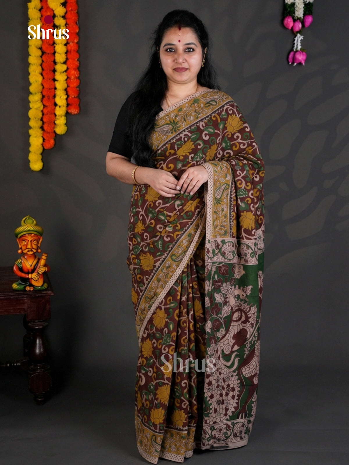 EBS01642 - kalamkari-cotton - Saree - Shop on Shrus.com