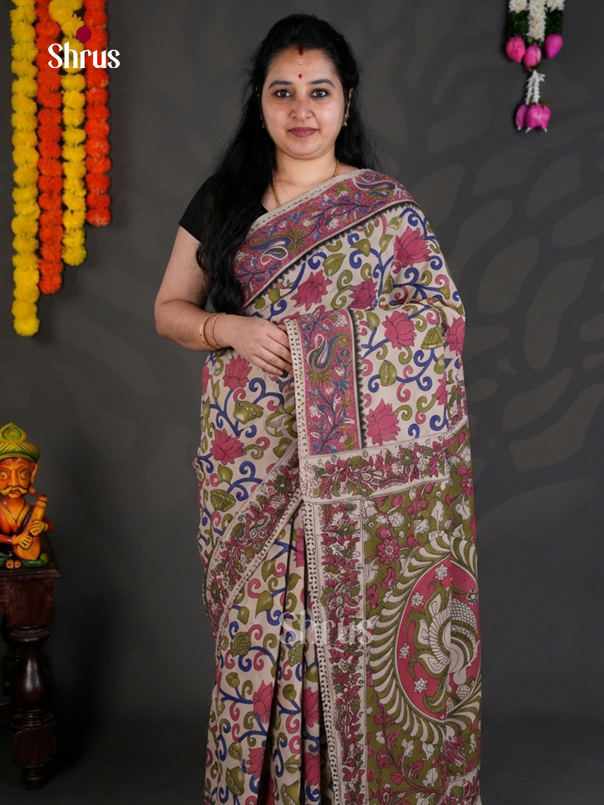 EBS01643 - kalamkari-cotton - Saree - Shop on Shrus.com