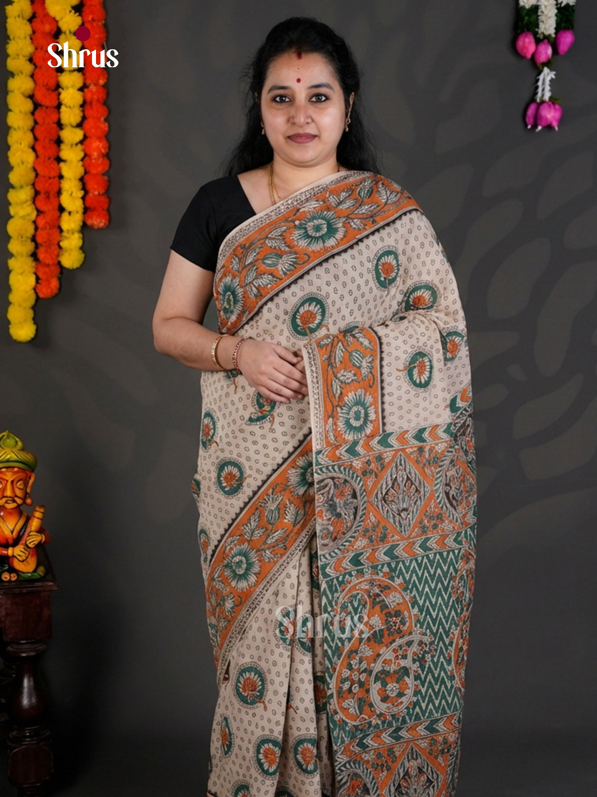 EBS01651 - kalamkari-cotton - Saree - Shop on Shrus.com