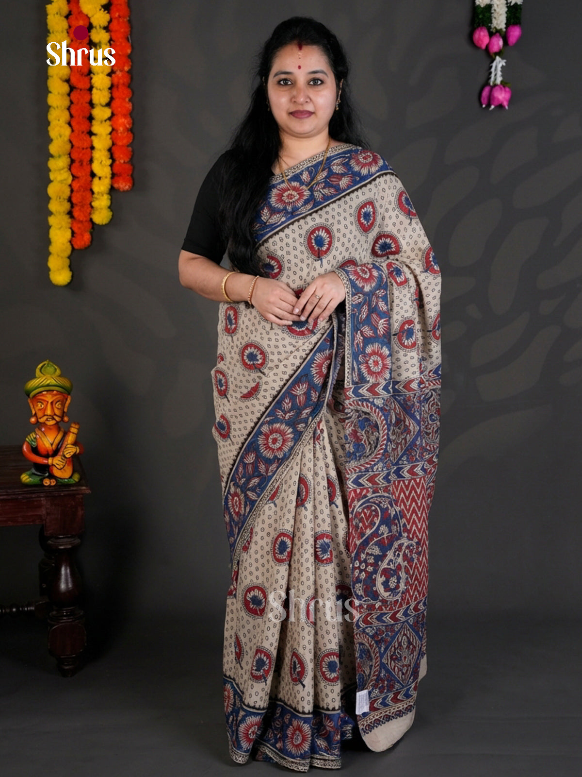 EBS01653 - kalamkari-cotton - Saree - Shop on Shrus.com