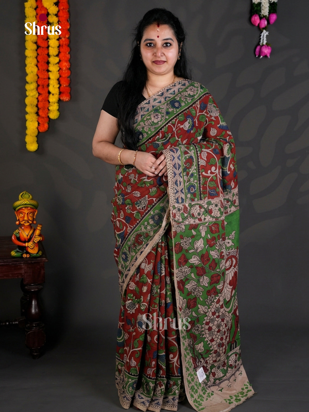 EBS01686 - kalamkari-cotton - Saree - Shop on Shrus.com