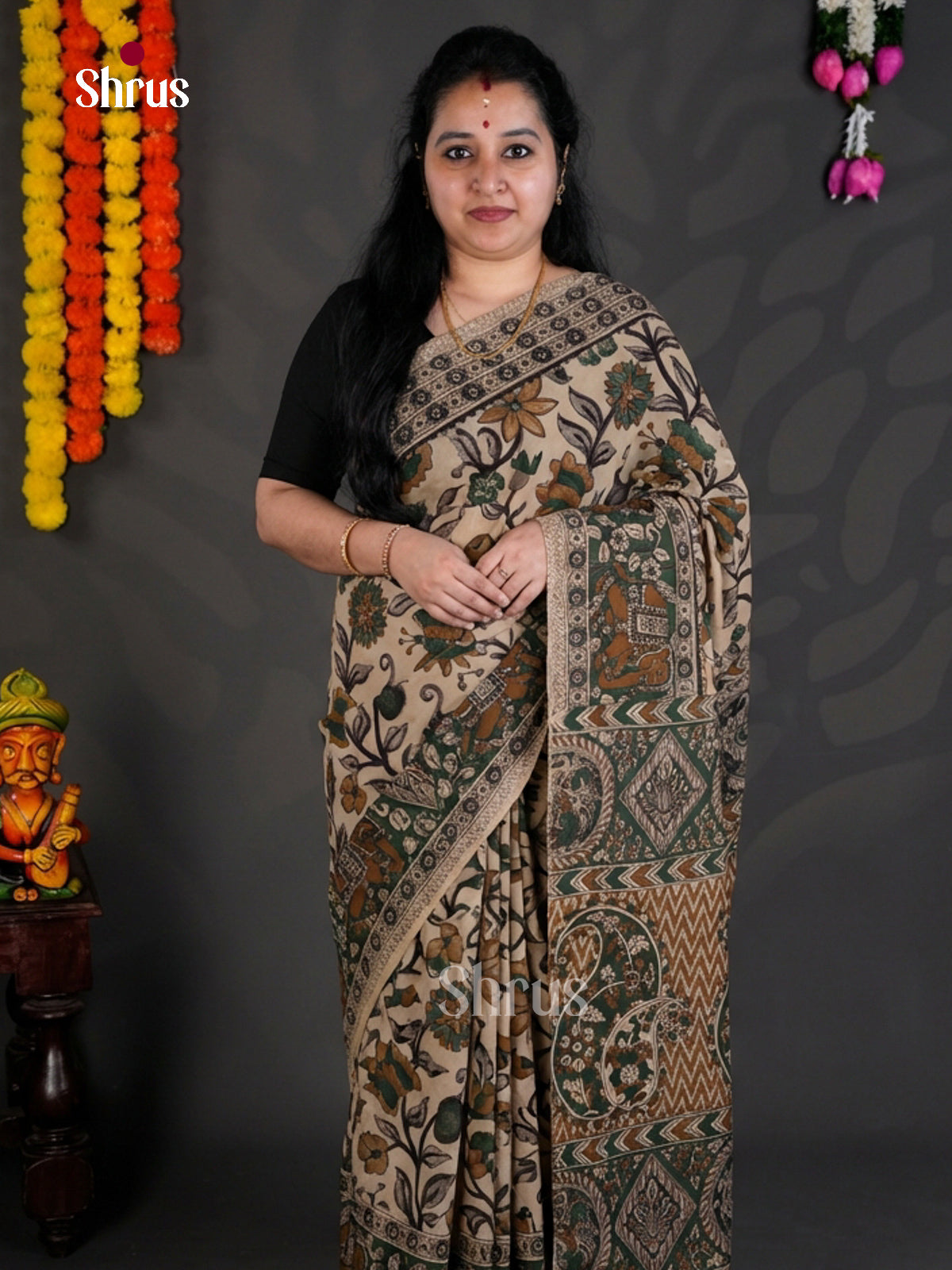 EBS01687 - kalamkari-cotton - Saree - Shop on Shrus.com