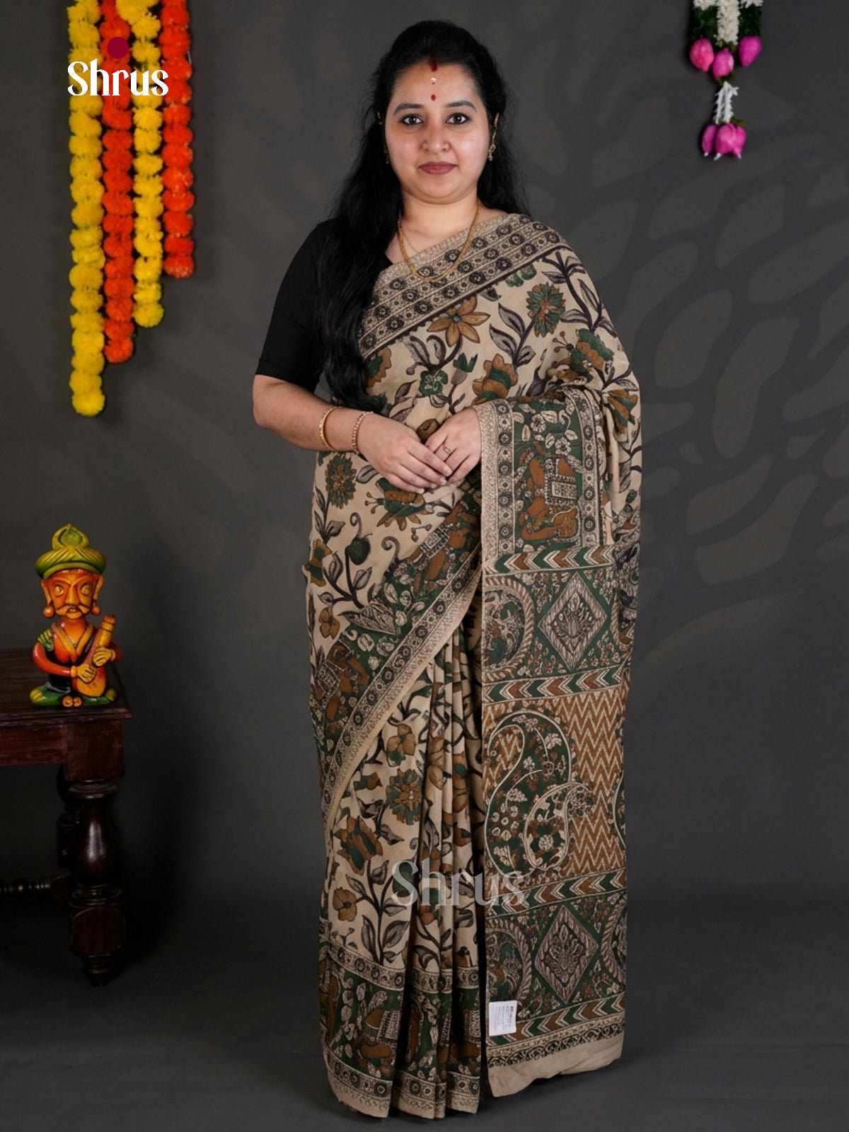 EBS01687 - kalamkari-cotton - Saree - Shop on Shrus.com