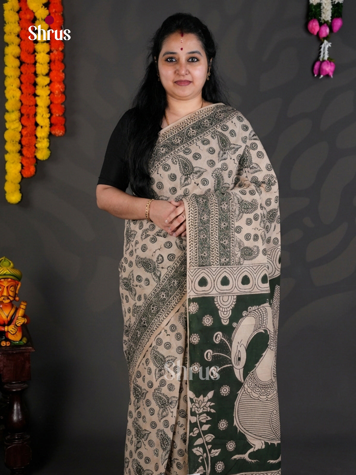 EBS01689 - kalamkari-cotton - Saree - Shop on Shrus.com