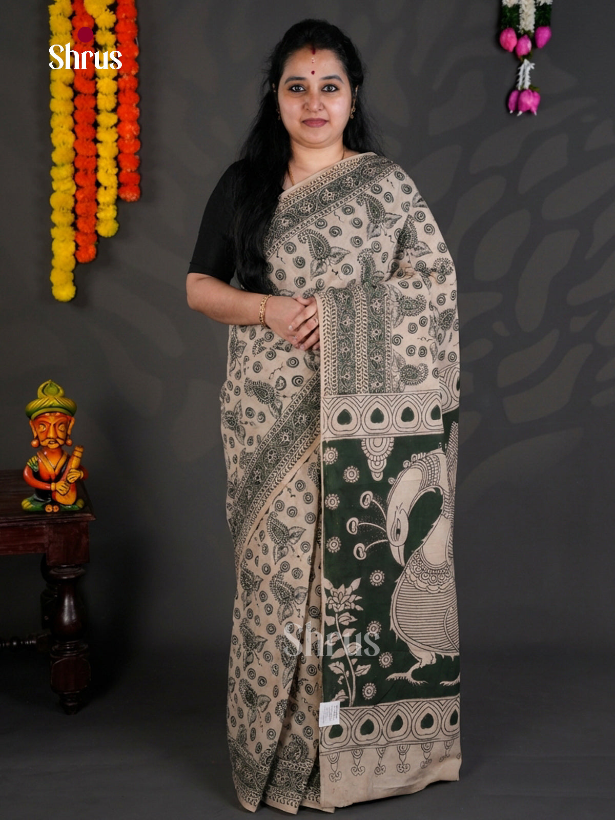 EBS01689 - kalamkari-cotton - Saree - Shop on Shrus.com