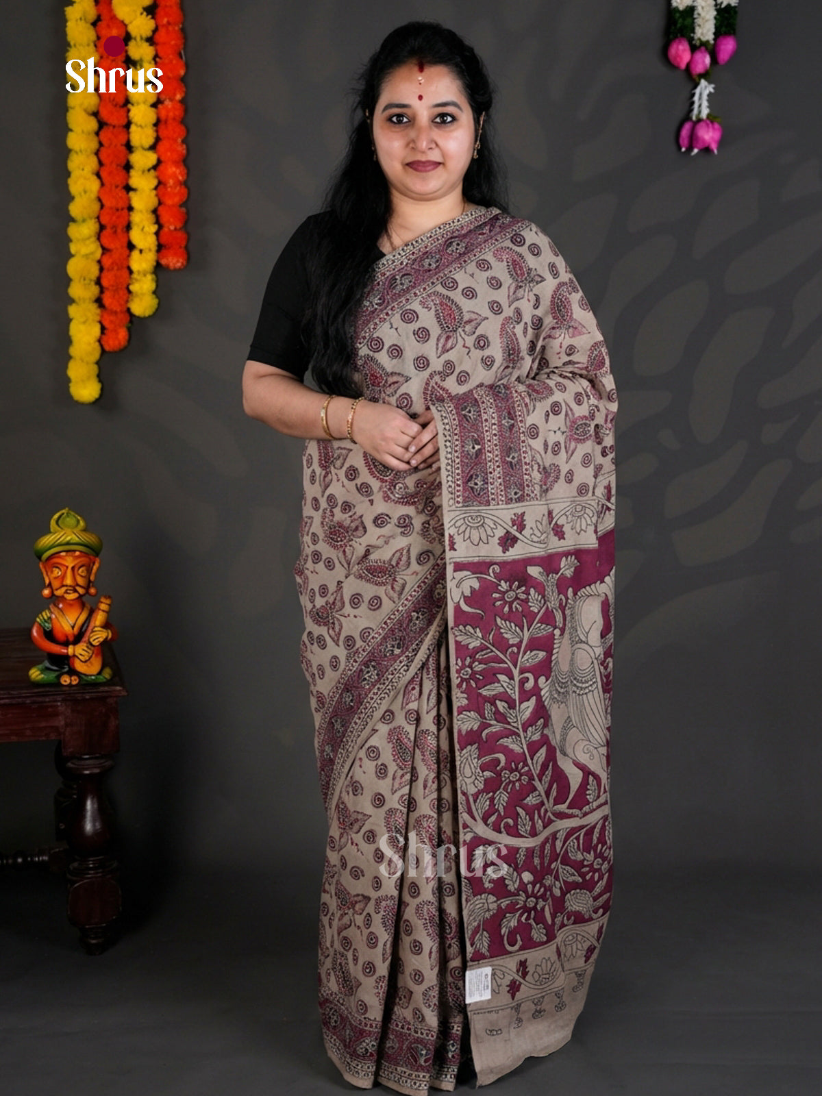EBS01690 - kalamkari-cotton - Saree - Shop on Shrus.com