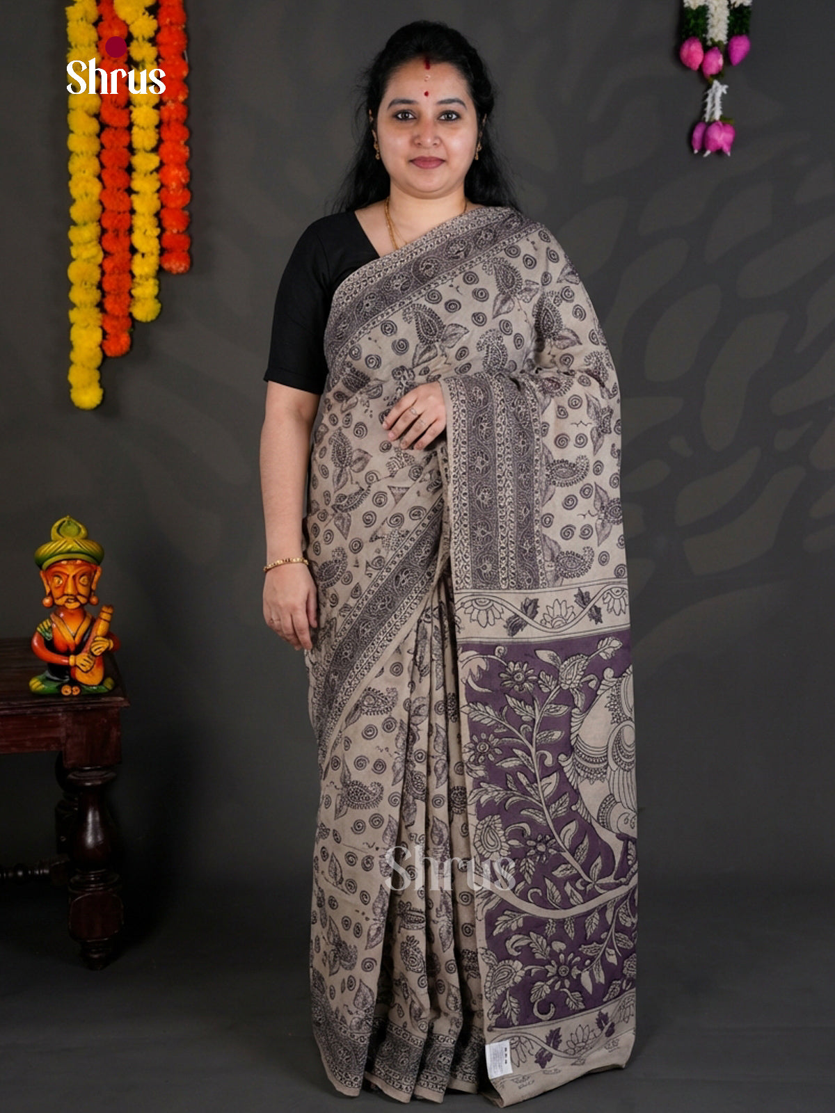 EBS01691 - kalamkari-cotton - Saree - Shop on Shrus.com