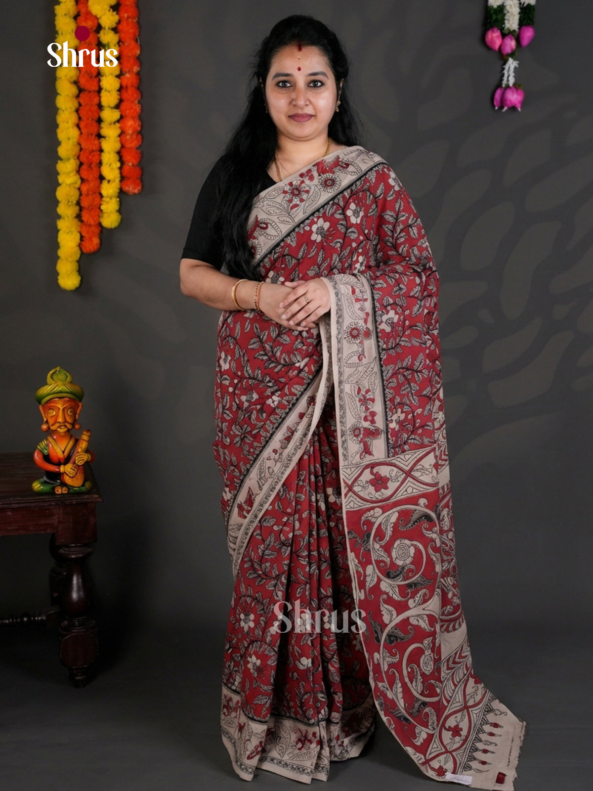 EBS01693 - kalamkari-cotton - Saree - Shop on Shrus.com