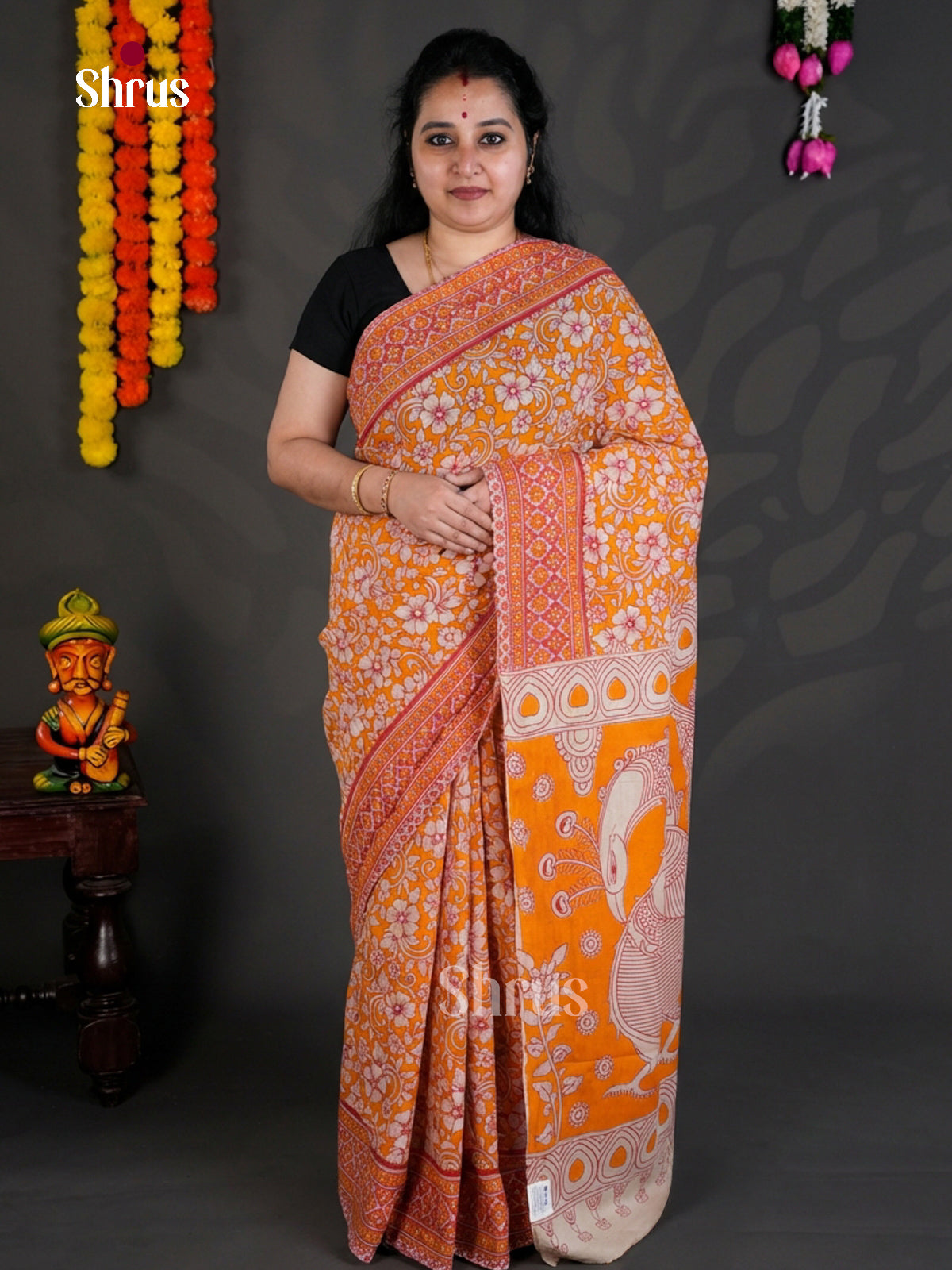 EBS01694 - kalamkari-cotton - Saree - Shop on Shrus.com