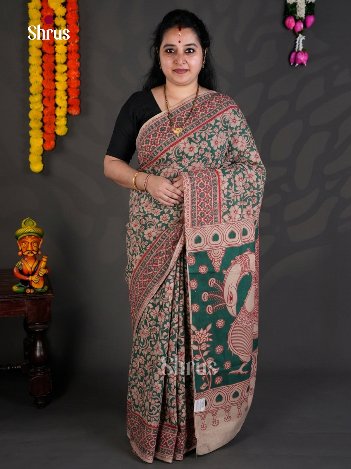 EBS01695 - kalamkari-cotton - Saree - Shop on Shrus.com