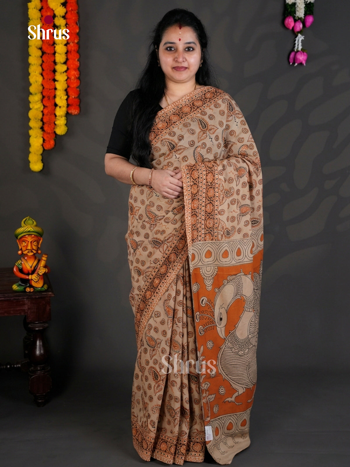 EBS01696 - kalamkari-cotton - Saree - Shop on Shrus.com
