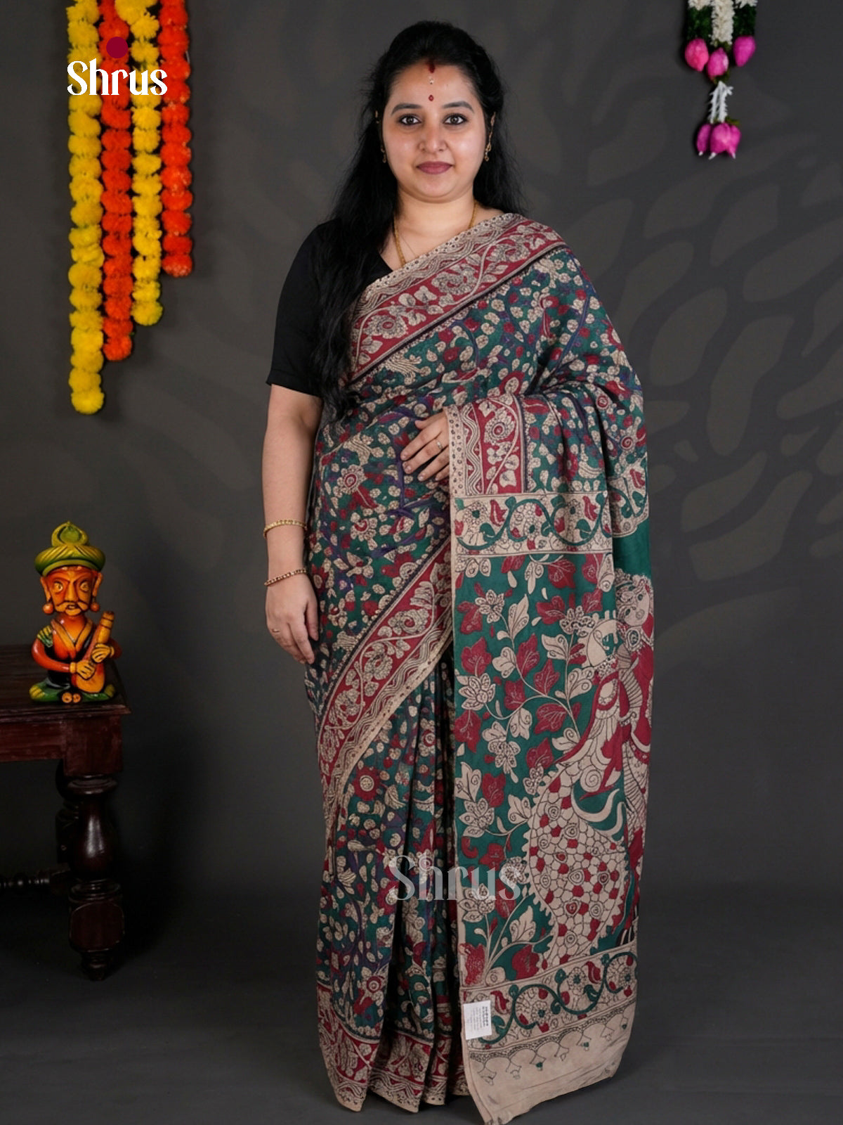 EBS01697 - kalamkari-cotton - Saree - Shop on Shrus.com