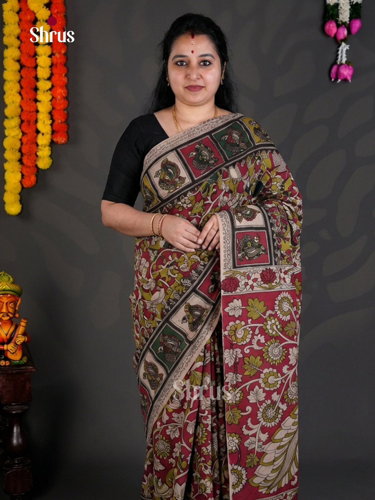 EBS01698 - kalamkari-cotton - Saree - Shop on Shrus.com