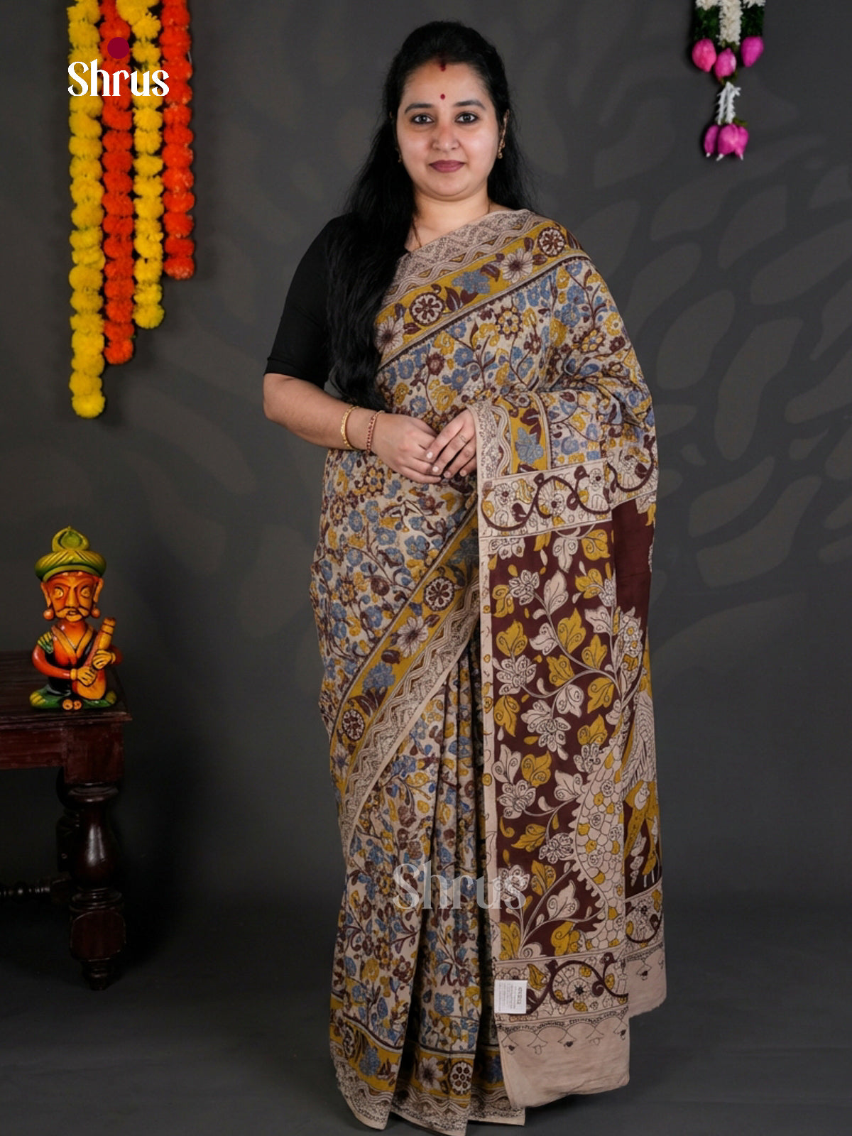 EBS01702 - kalamkari-cotton - Saree - Shop on Shrus.com