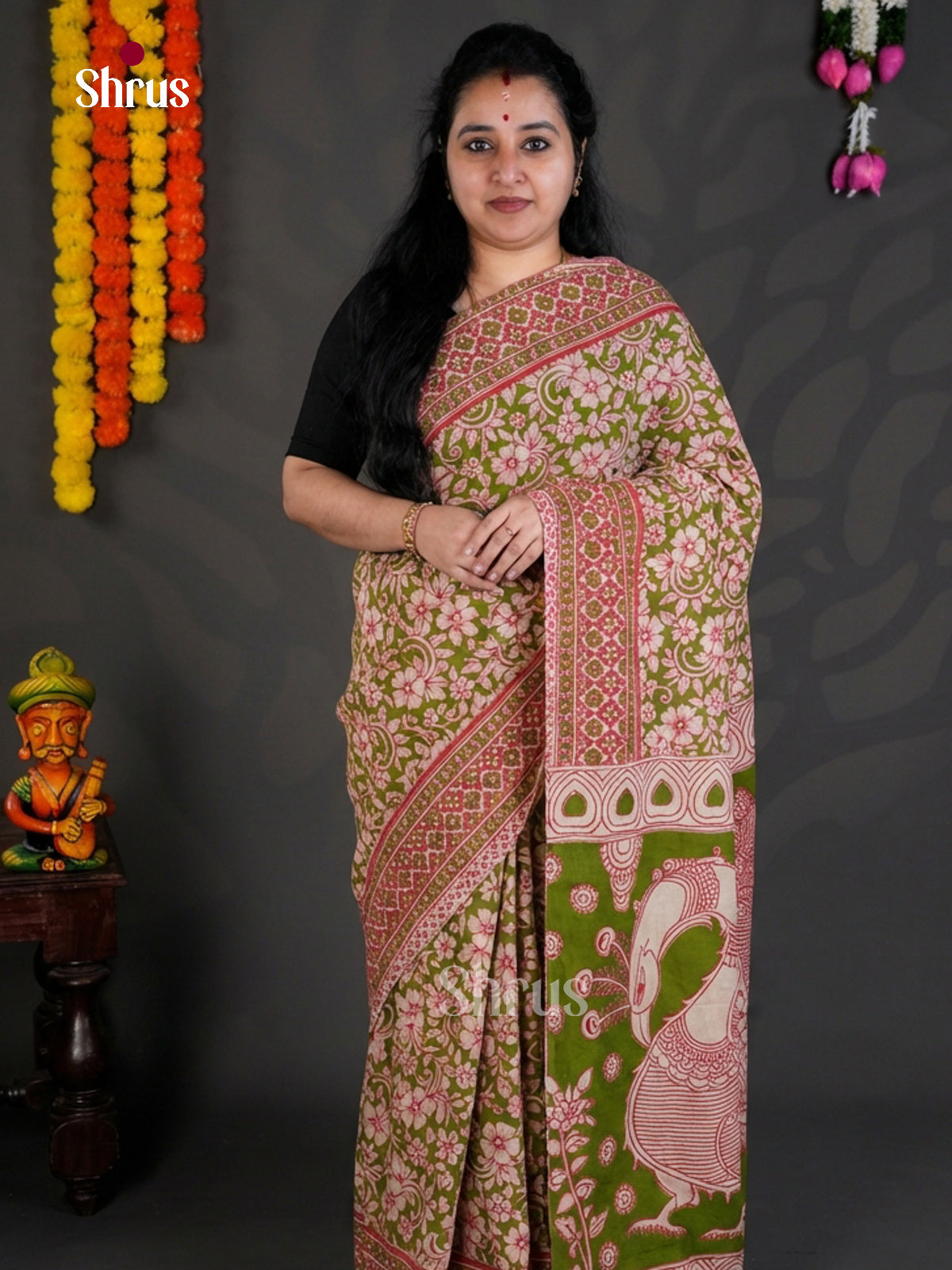 EBS01708 - kalamkari-cotton - Saree - Shop on Shrus.com