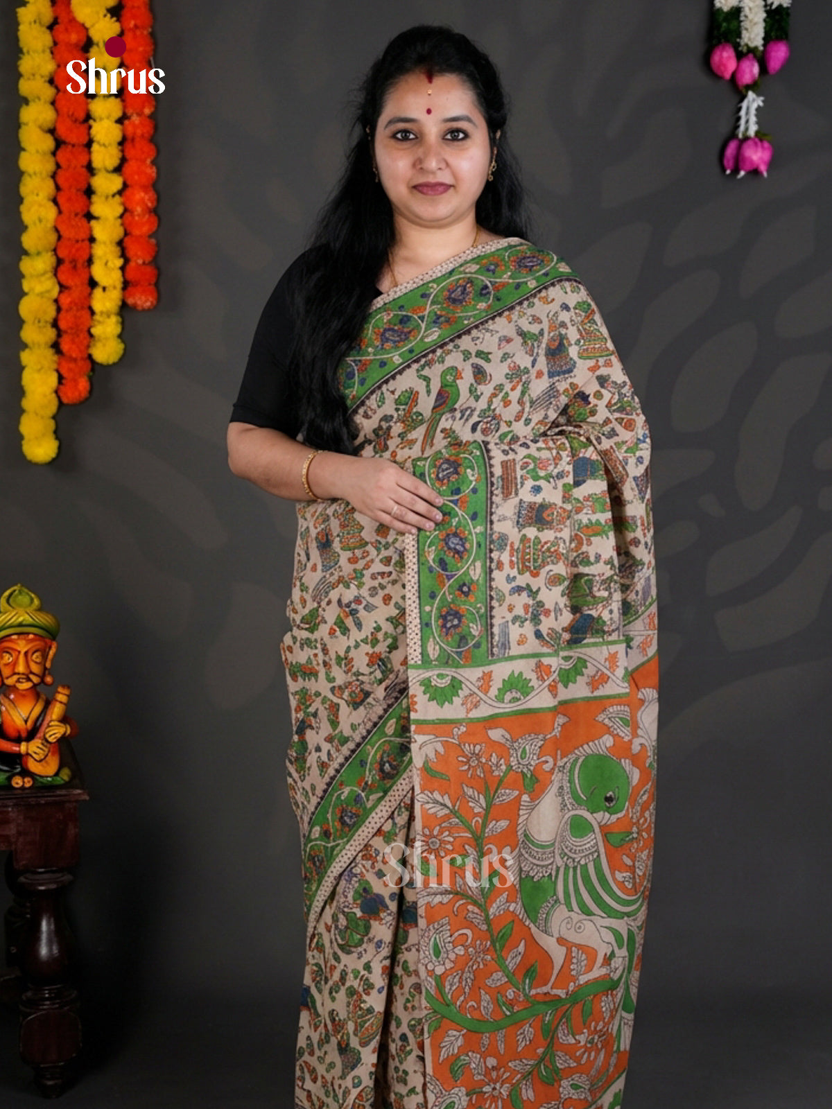 EBS01709 - kalamkari-cotton - Saree - Shop on Shrus.com