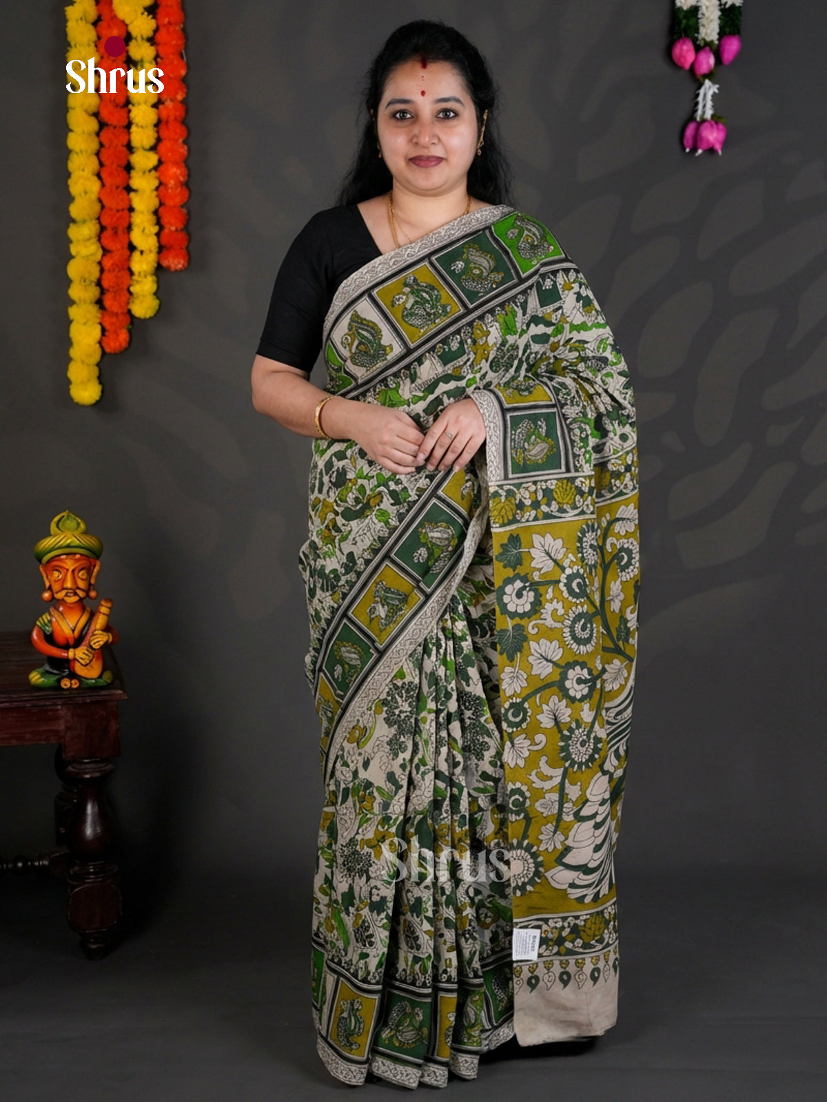 EBS01711 - kalamkari-cotton - Saree - Shop on Shrus.com