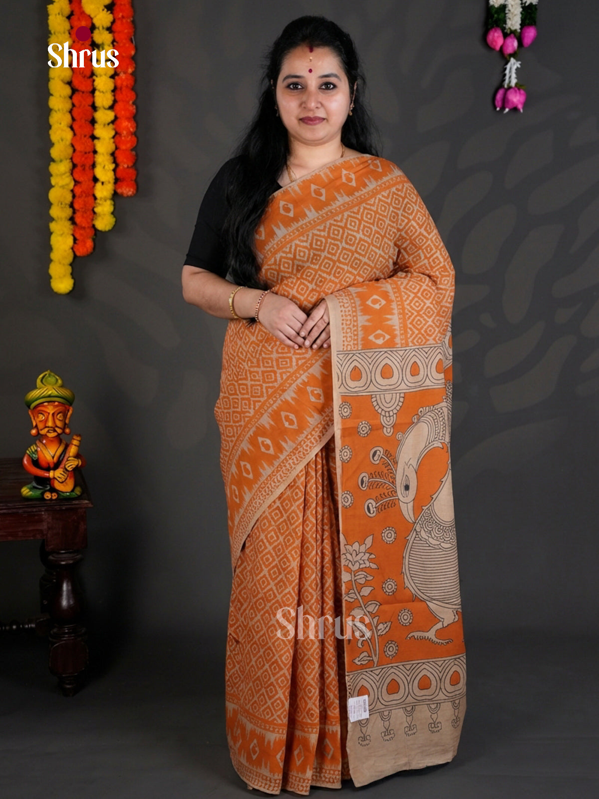 EBS01718 - kalamkari-cotton - Saree - Shop on Shrus.com
