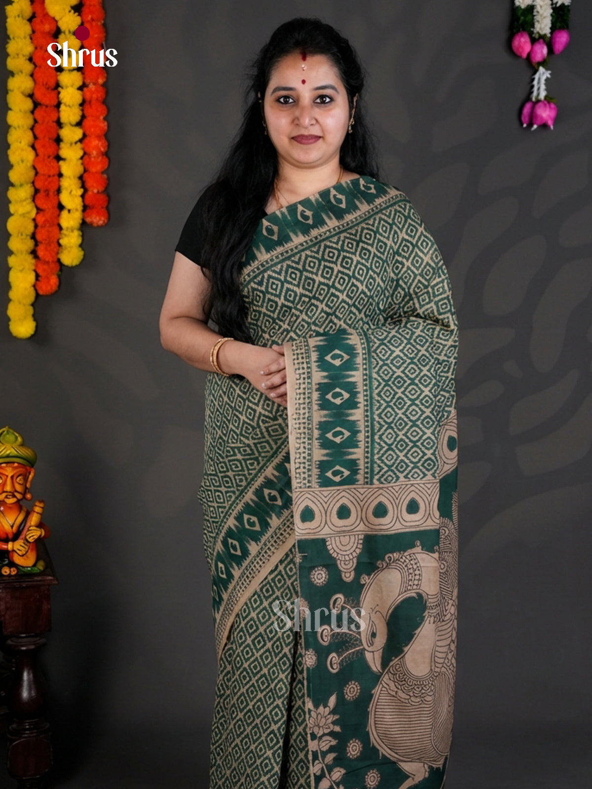 EBS01719 - kalamkari-cotton - Saree - Shop on Shrus.com