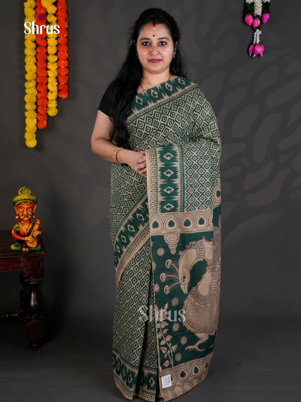 EBS01719 - kalamkari-cotton - Saree - Shop on Shrus.com
